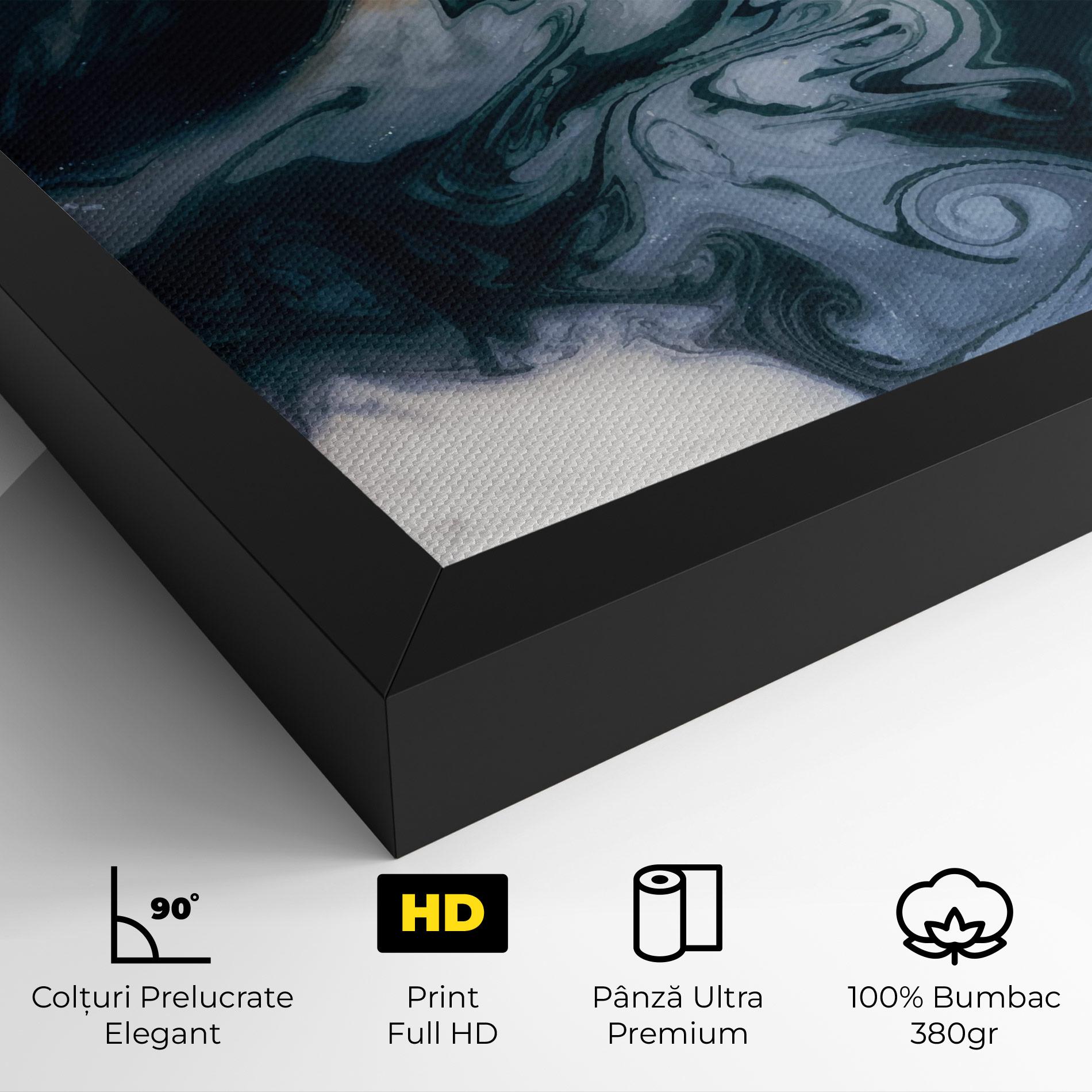 Tablou Canvas Dark Blue With White mockup 4