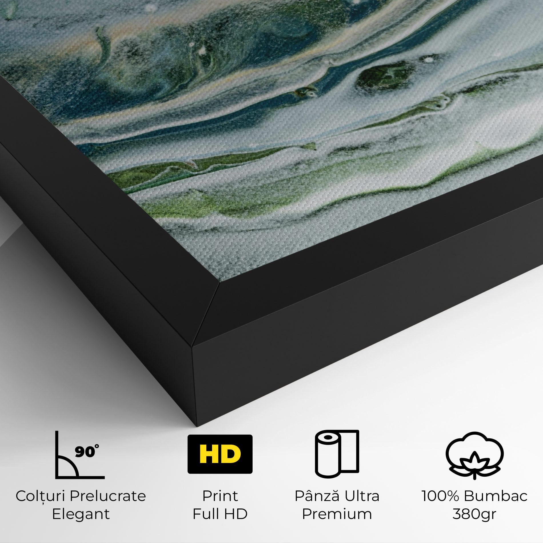 Tablou Canvas Dark Green Liquid mockup 4