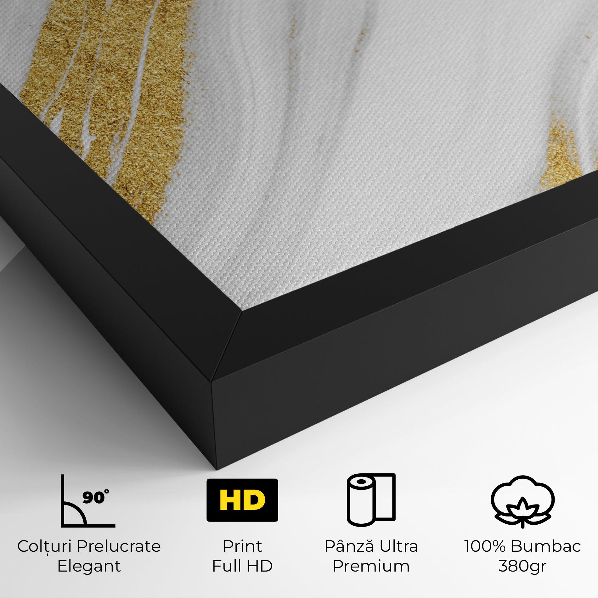 Tablou Canvas Gold Glitter Liquid mockup 4