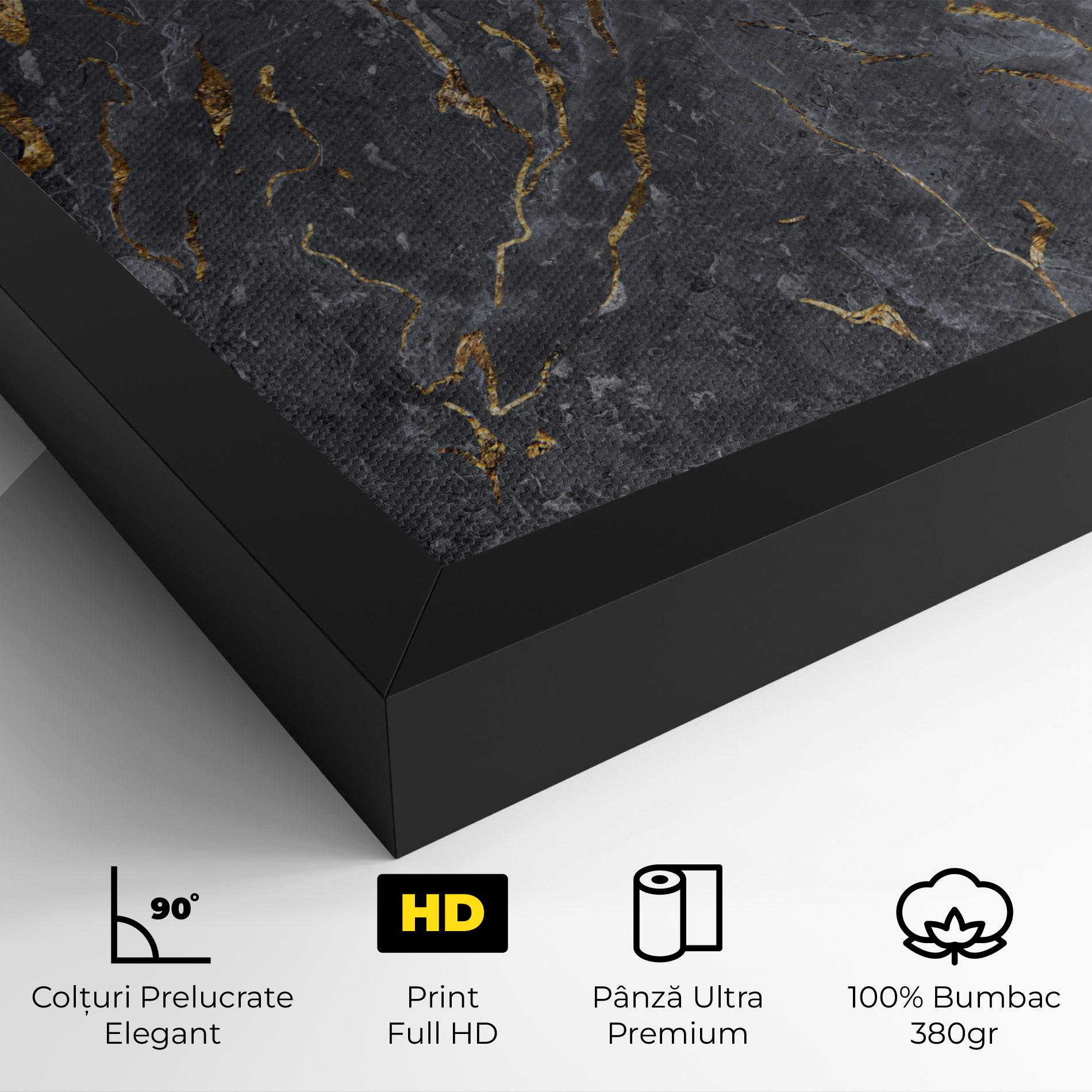 Tablou Canvas Gold Grey Marble mockup 4