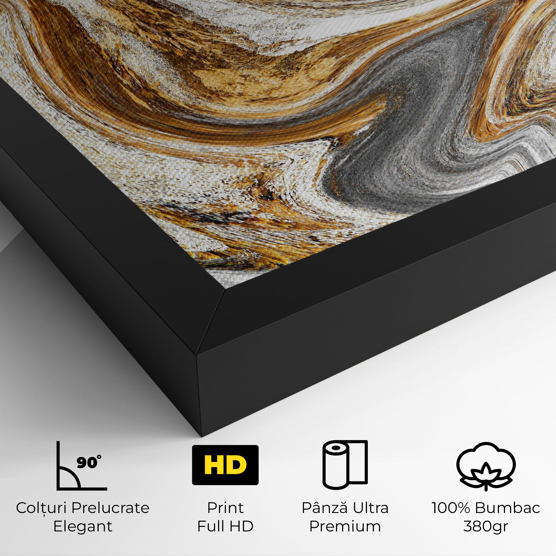 Tablou Canvas Gold White Liquid mockup 4