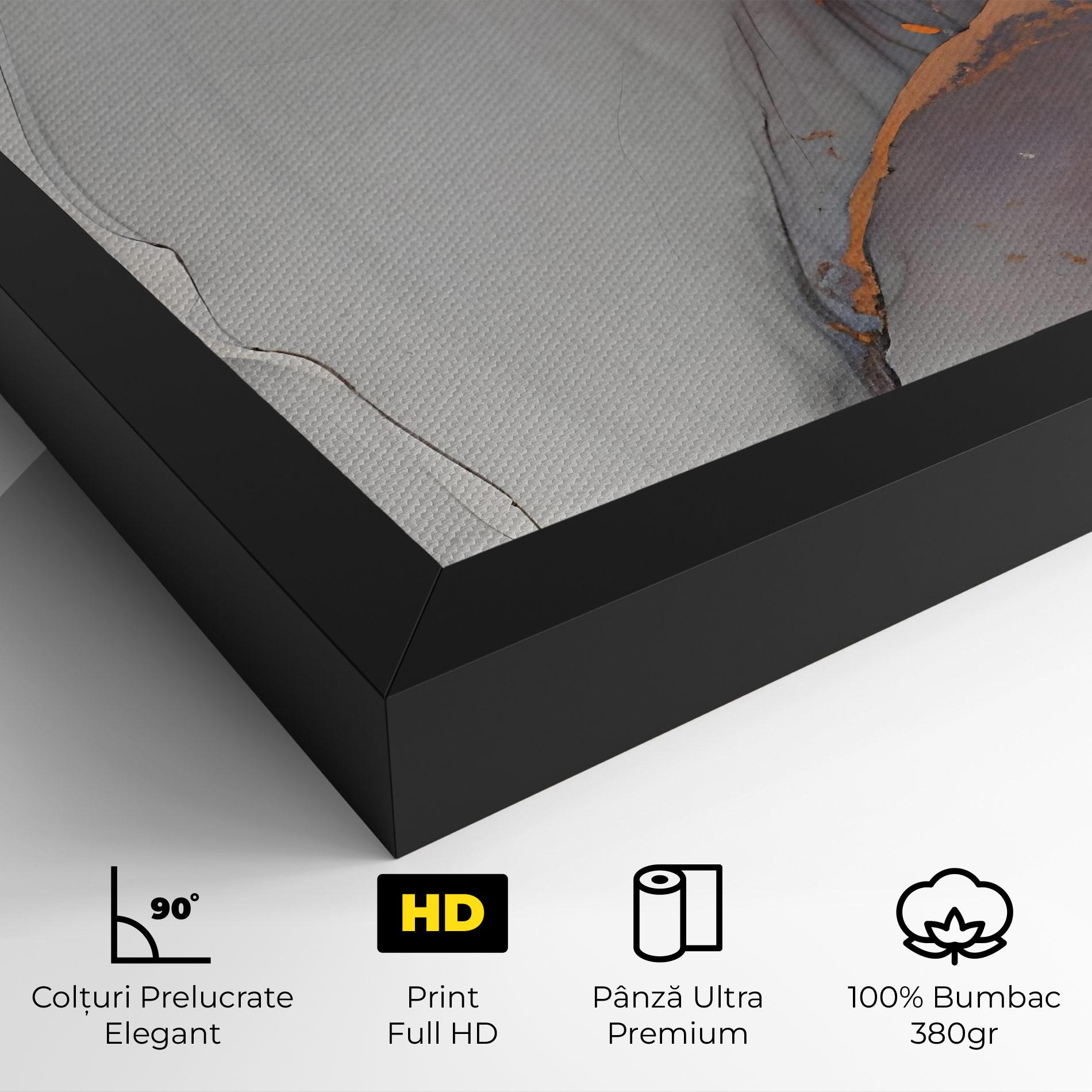 Tablou Canvas Grey Pink Liquid Marble mockup 4