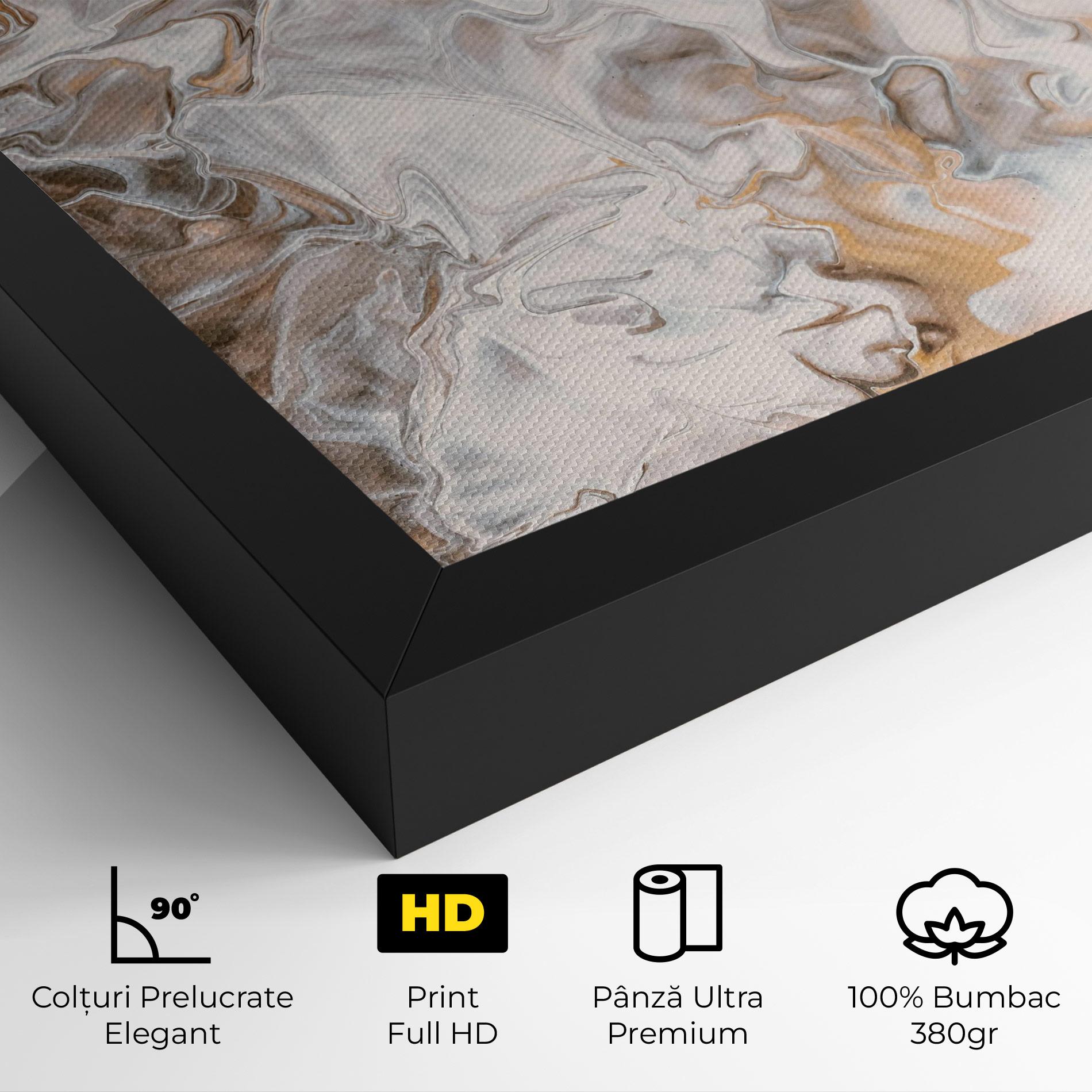 Tablou Canvas White Gold Abstract mockup 4
