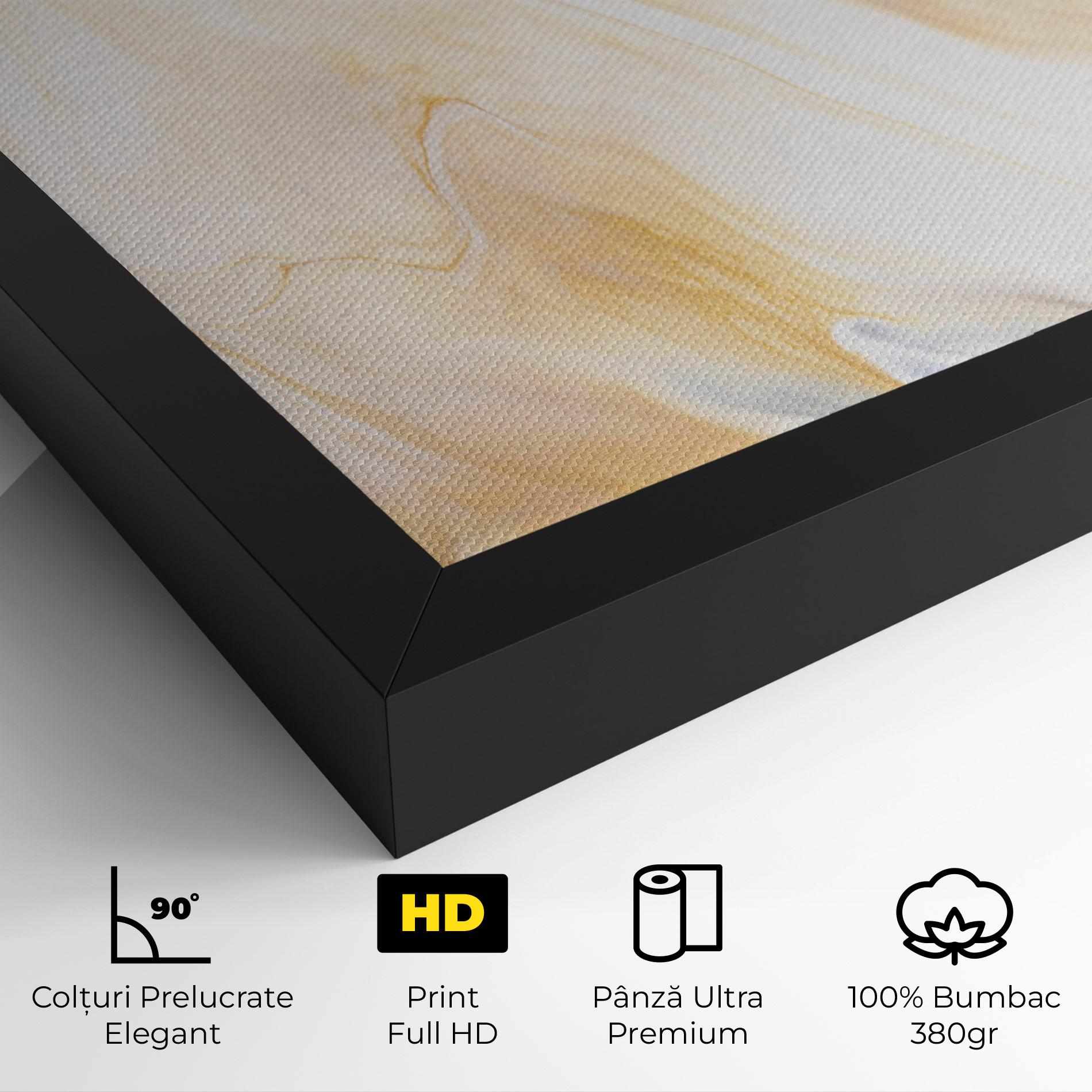 Tablou Canvas White Yellow Marble mockup 4
