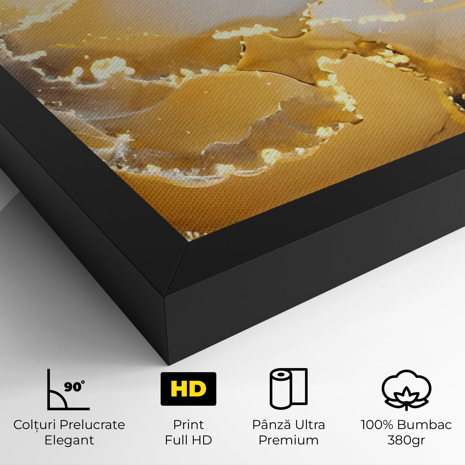 Tablou Canvas Yellow Grey Marble mockup 4