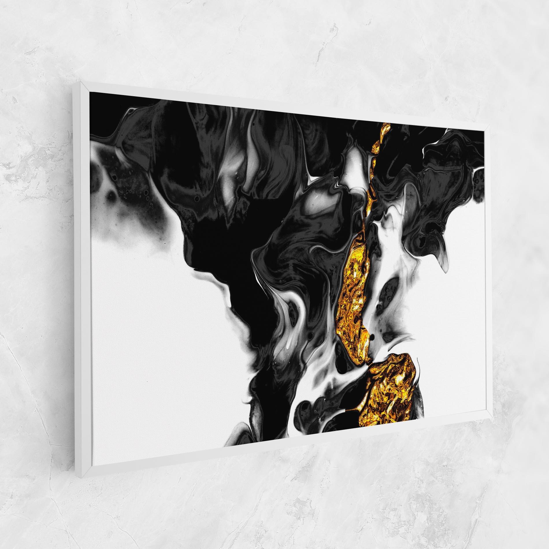 Tablou Canvas Abstract Black And Gold mockup 1