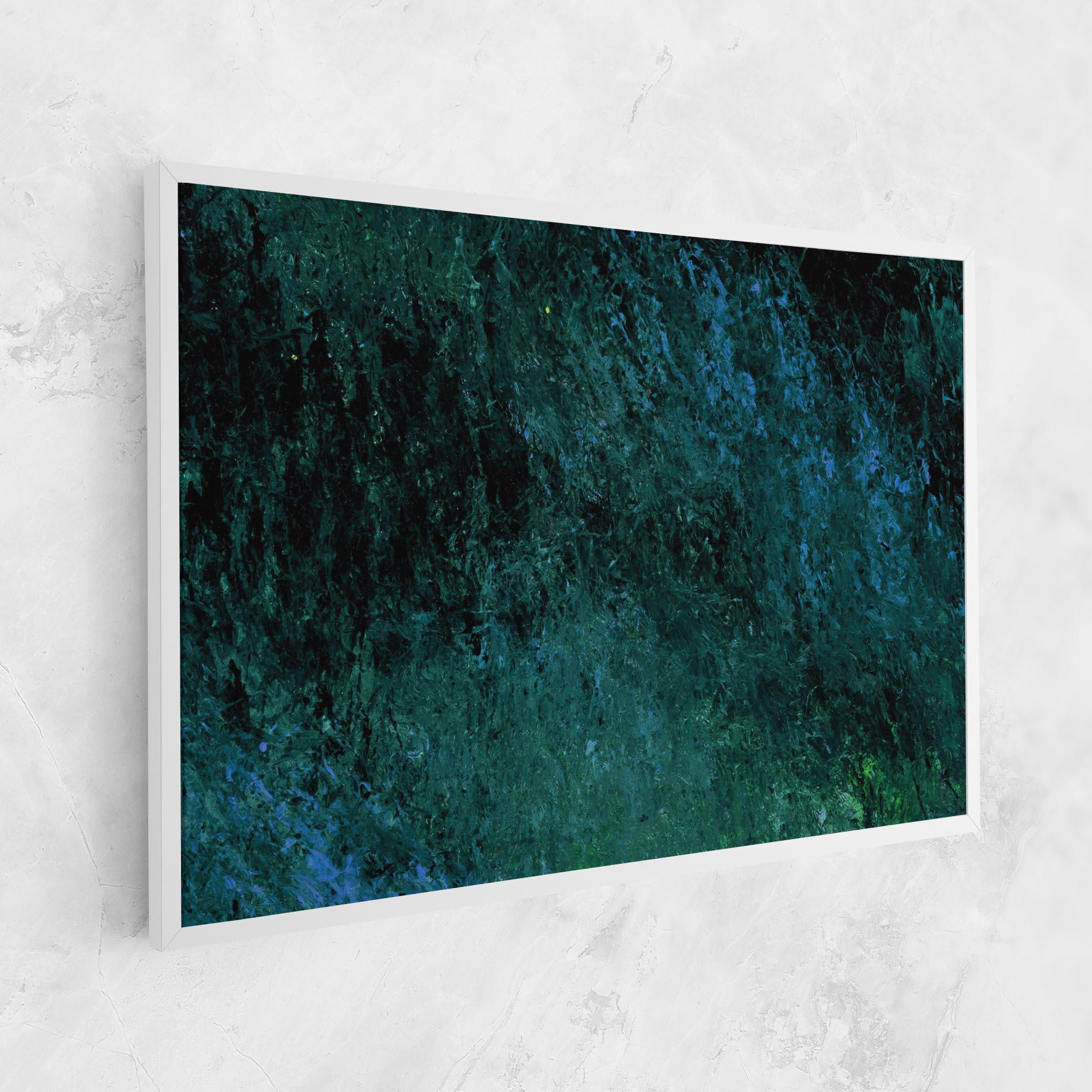Tablou Canvas Dark Green Blue Painting mockup 1