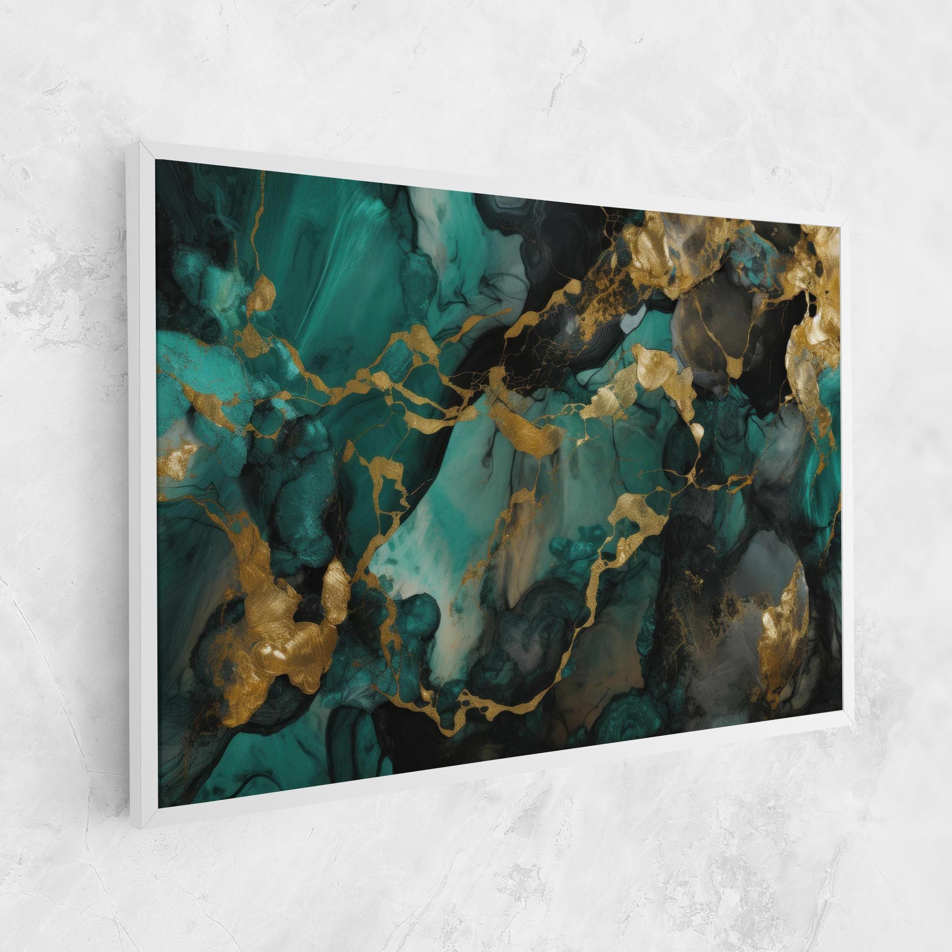 Dark Green Golden Marble mockup 1