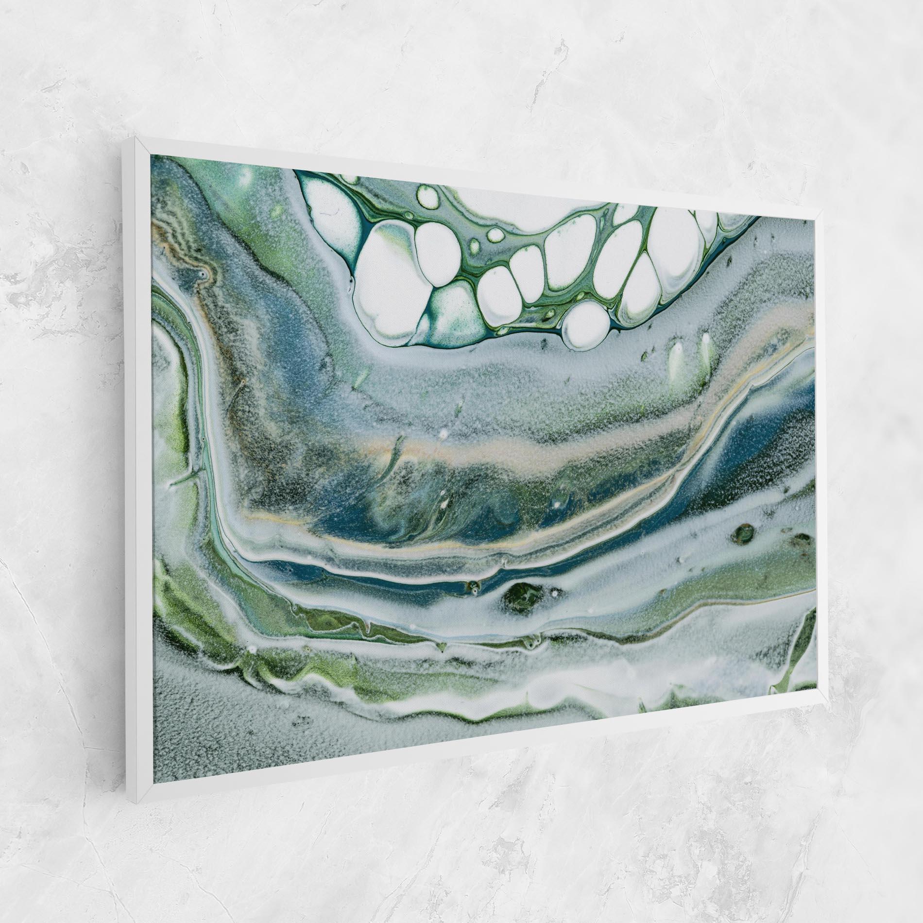 Tablou Canvas Dark Green Liquid mockup 1