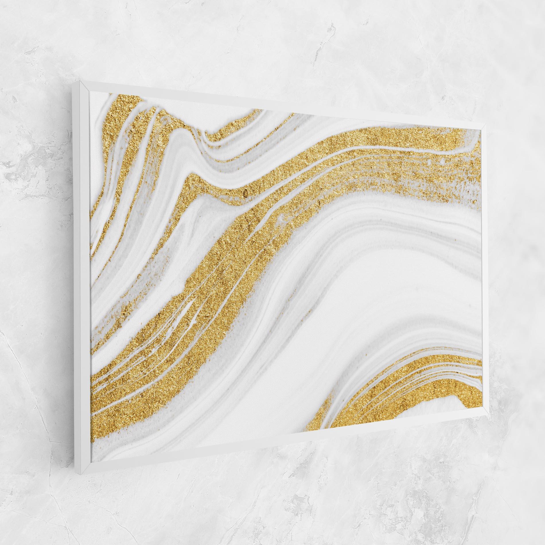 Tablou Canvas Gold Glitter Liquid mockup 1