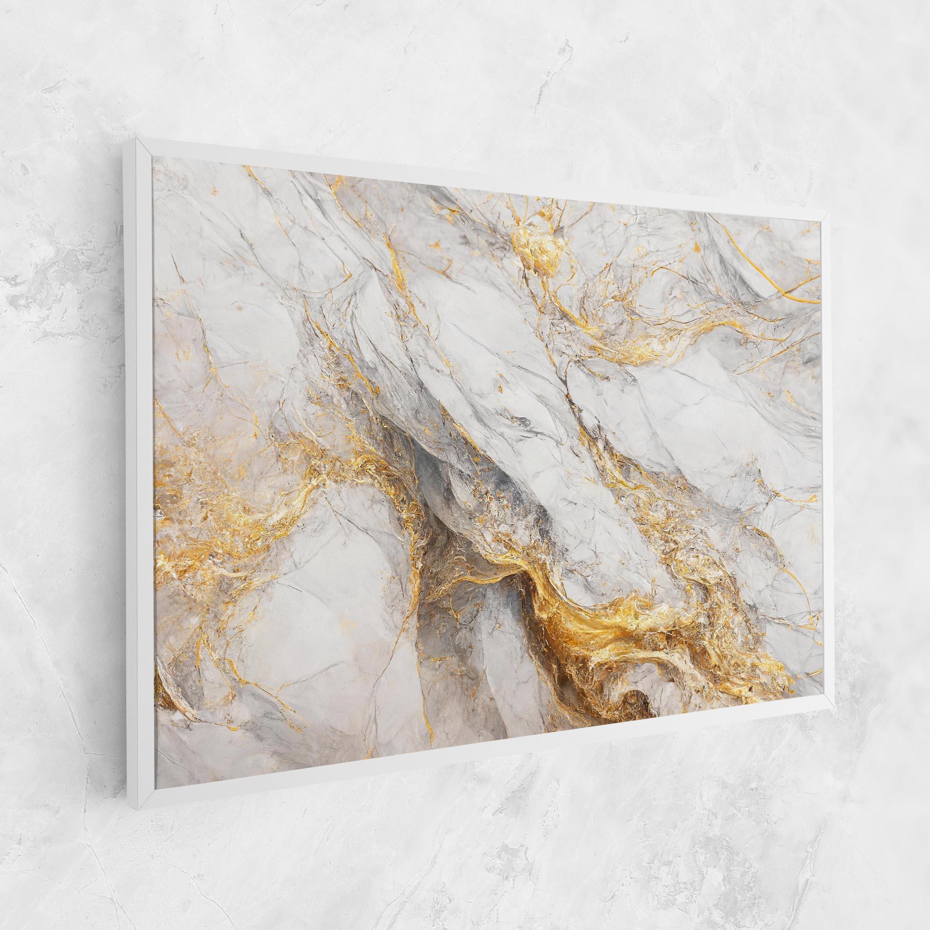 Tablou Canvas Gold Liquid Grey Marble mockup 1