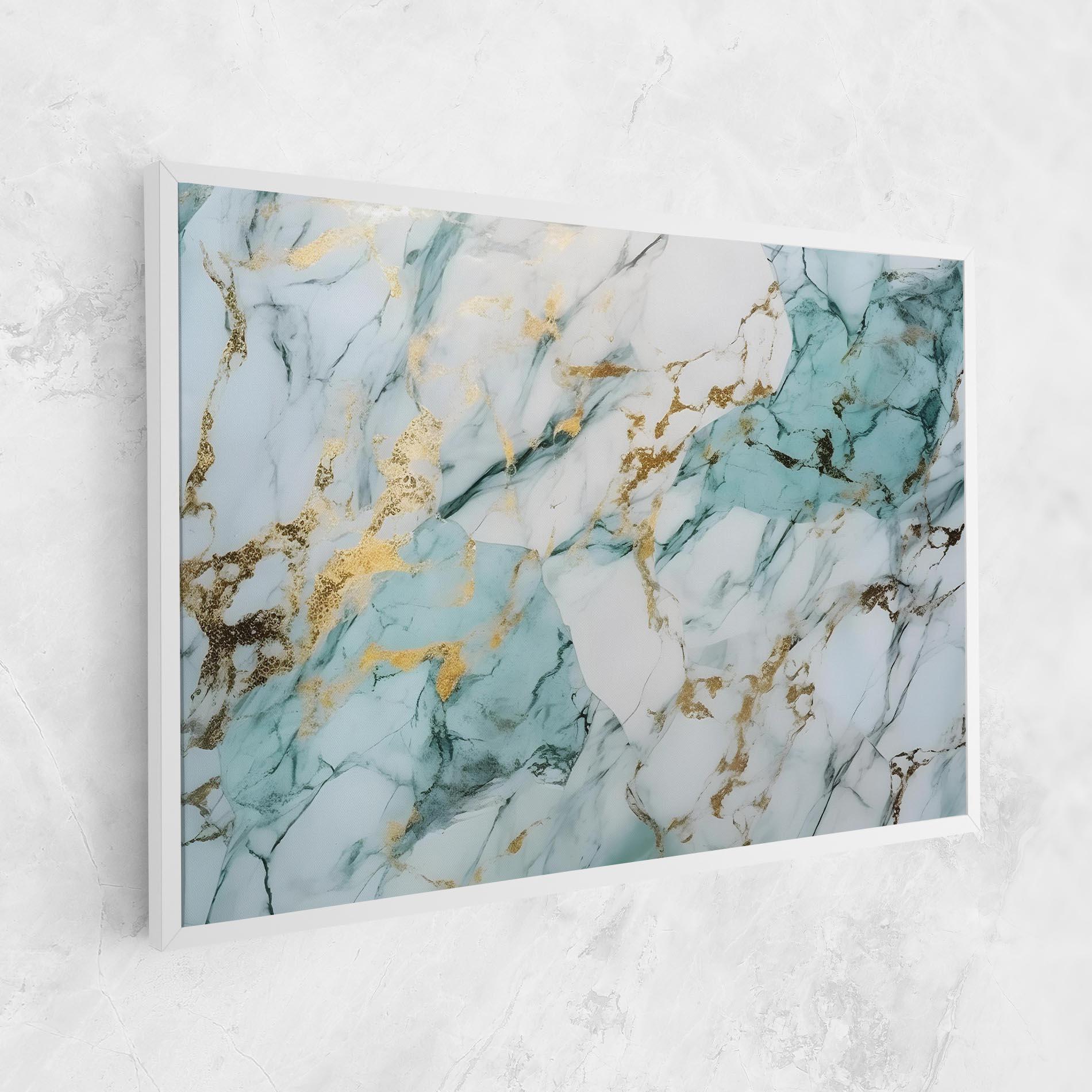 Tablou Canvas Light Green Gold Line mockup 1