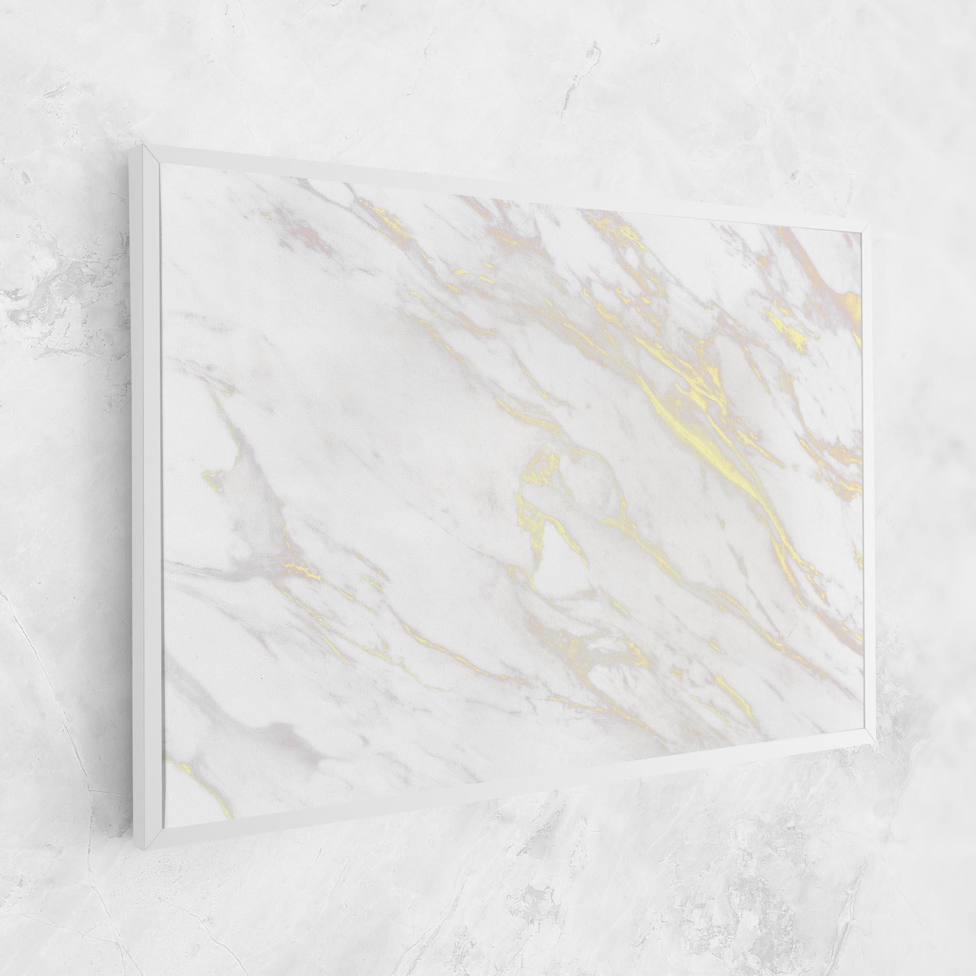 Tablou Canvas White Gold Lines mockup 1