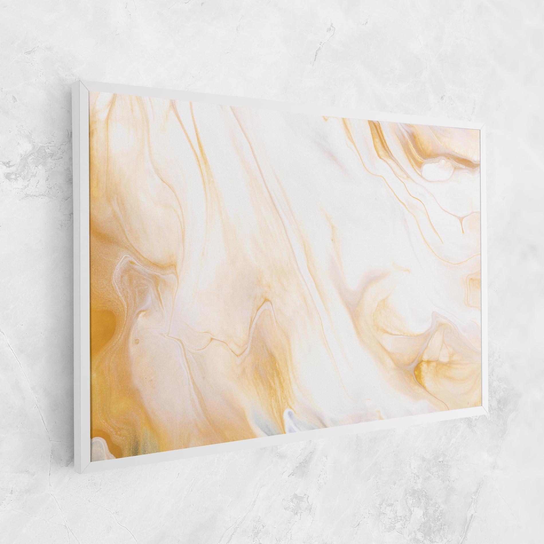 Tablou Canvas White Yellow Marble mockup 1