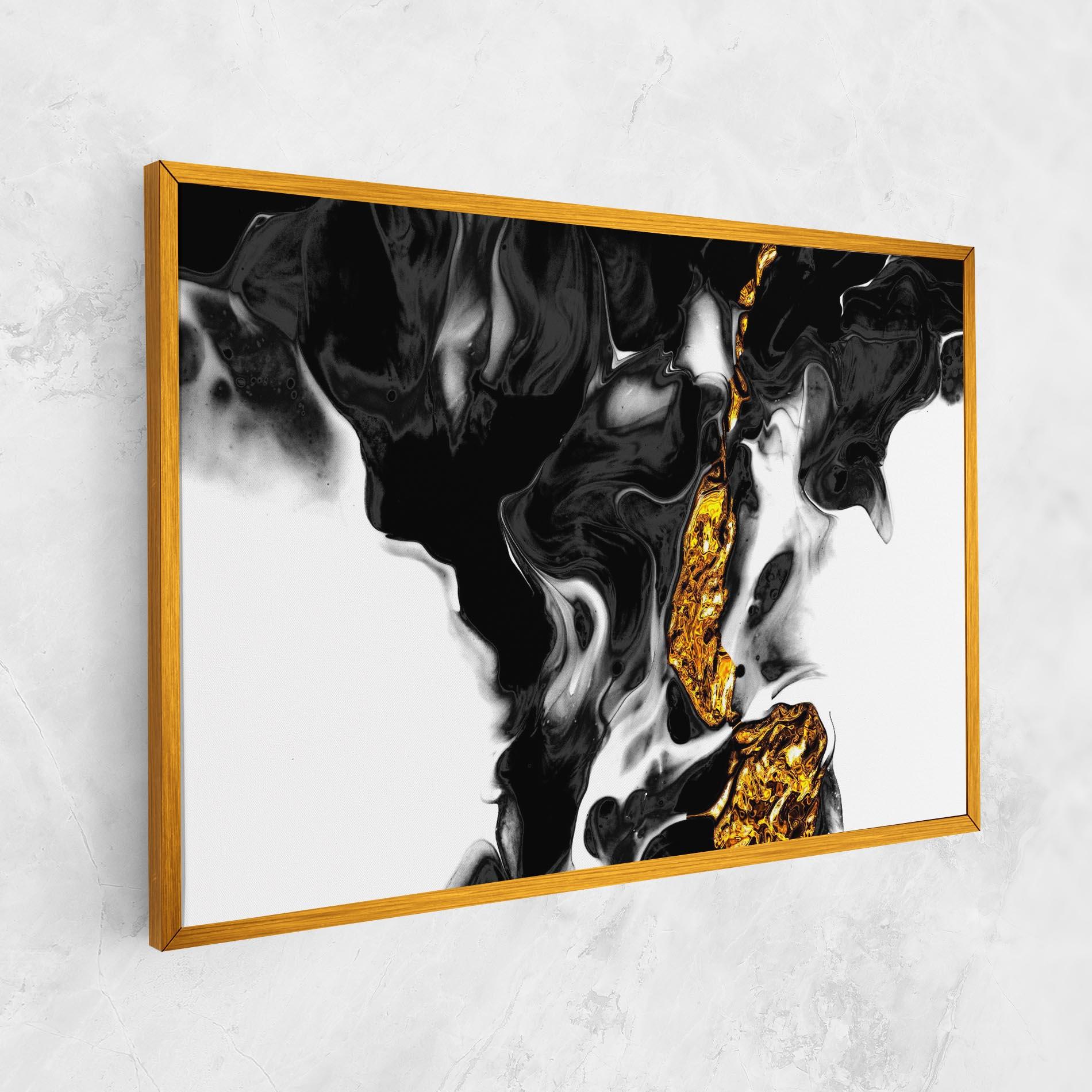 Tablou Canvas Abstract Black And Gold mockup 1