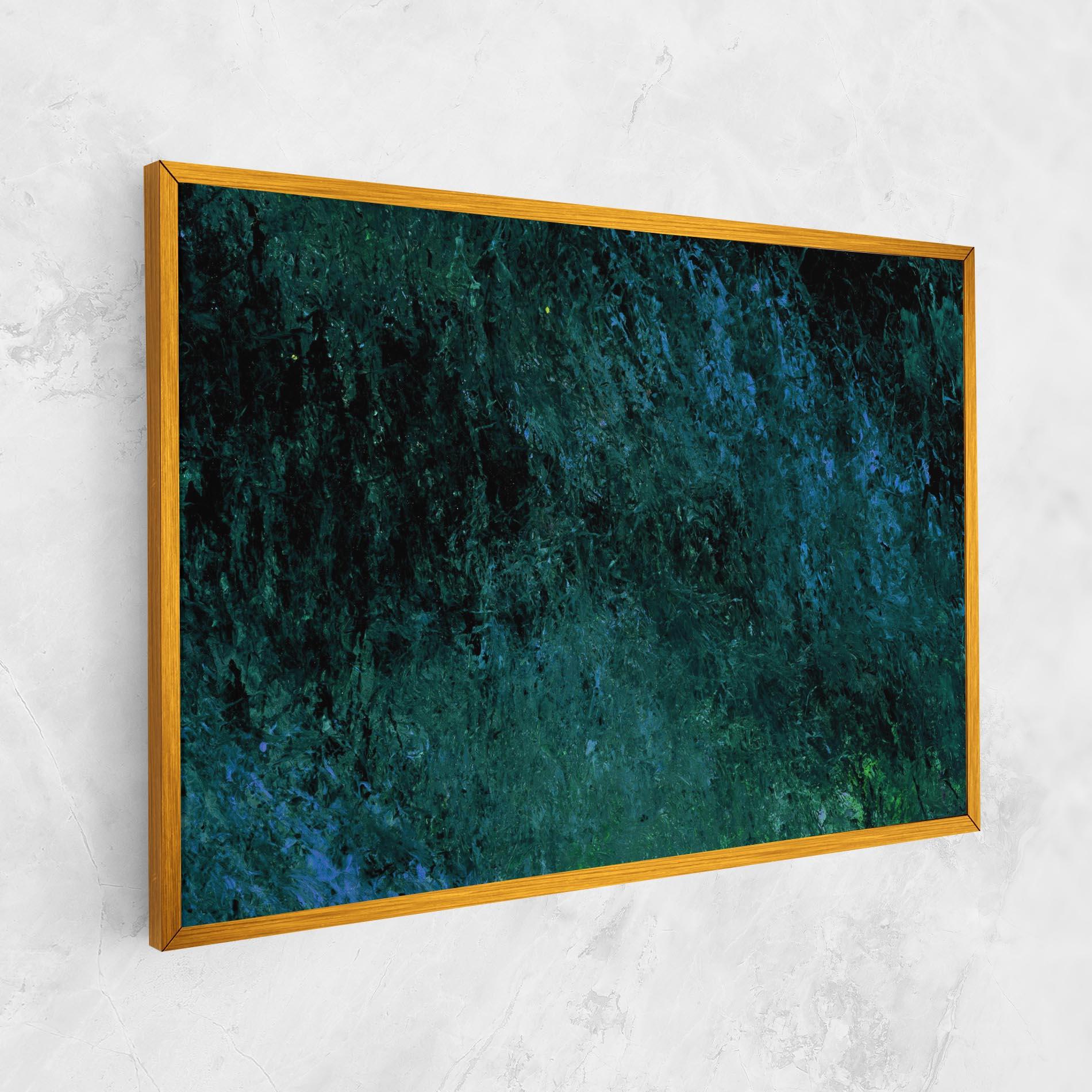 Tablou Canvas Dark Green Blue Painting mockup 1