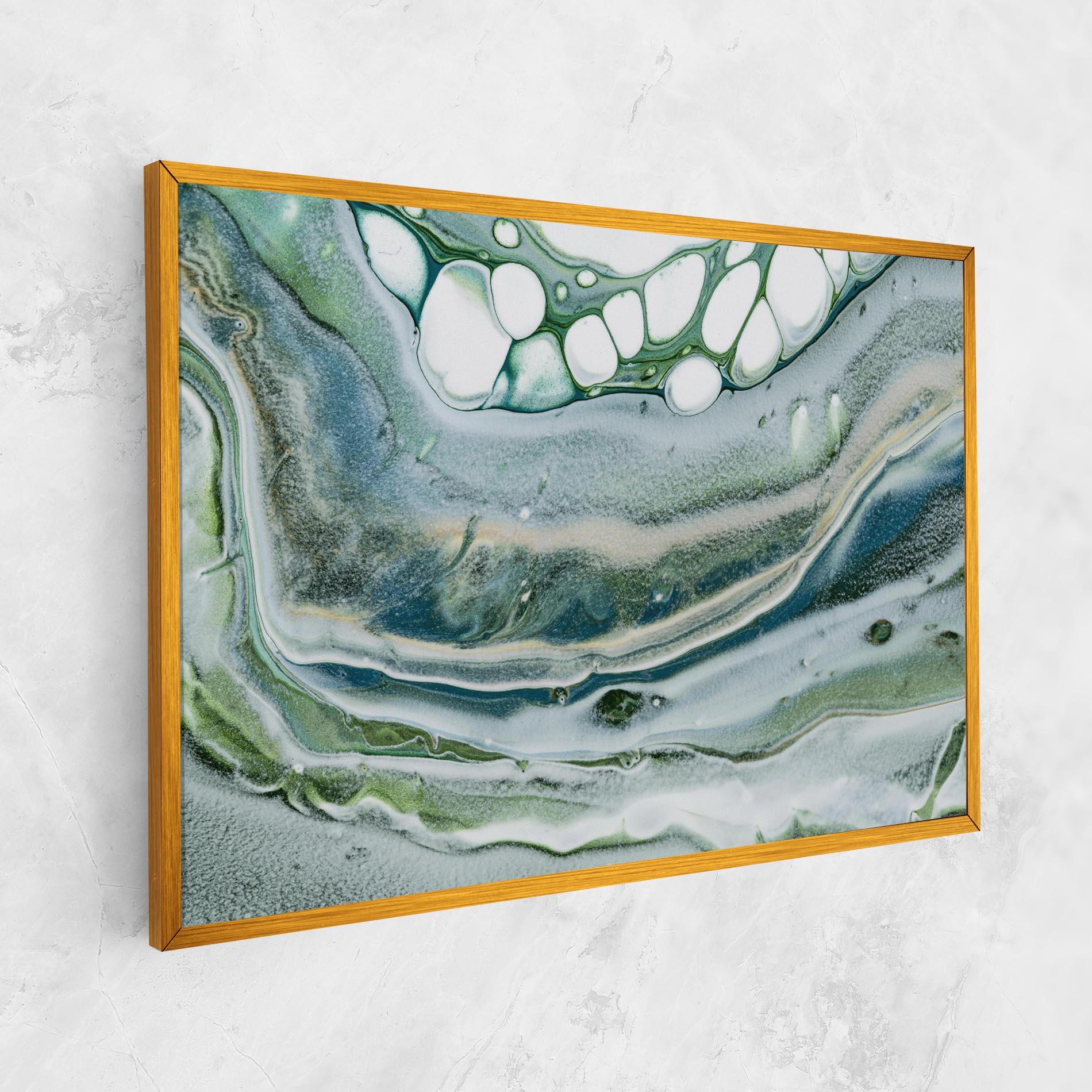 Tablou Canvas Dark Green Liquid mockup 1