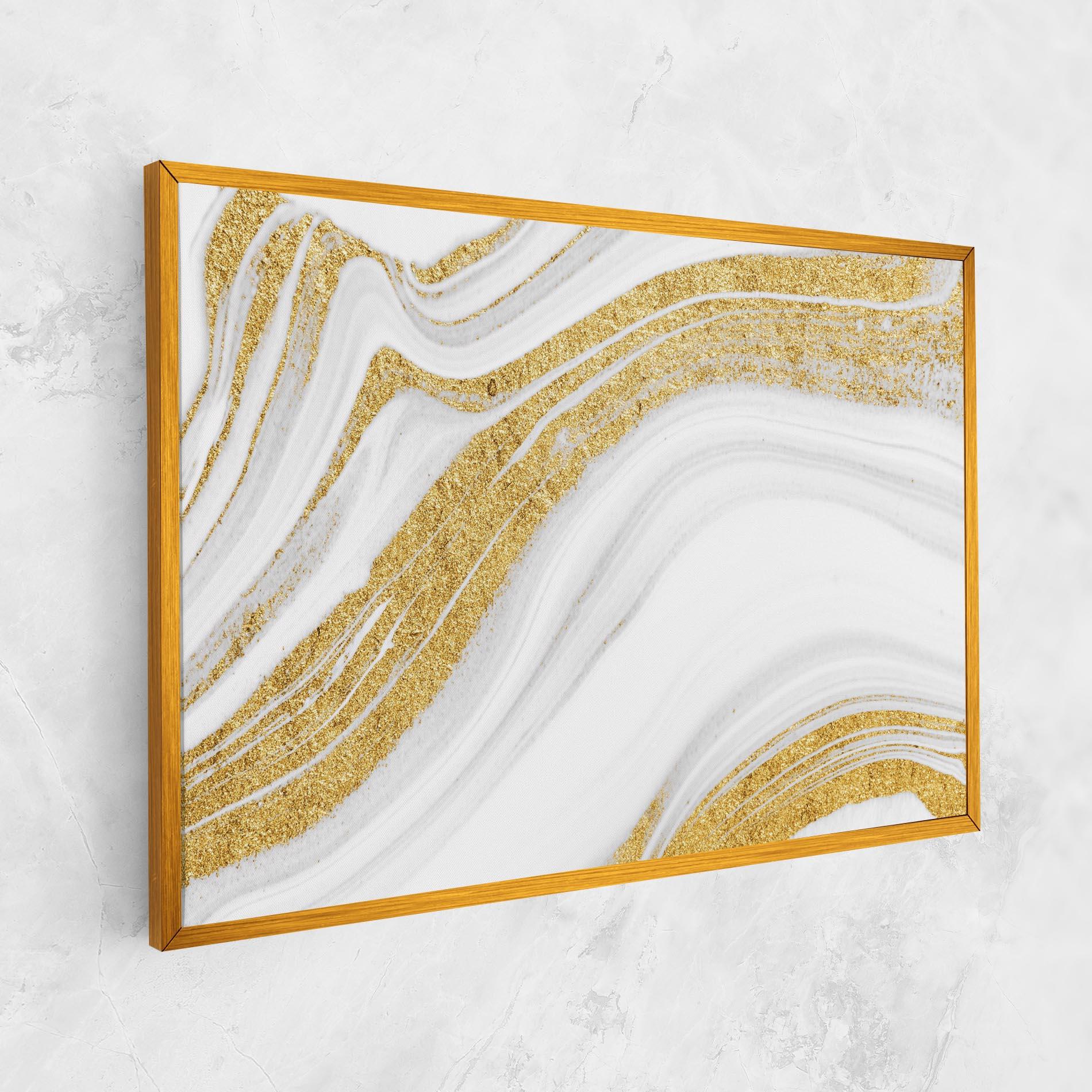 Tablou Canvas Gold Glitter Liquid mockup 1