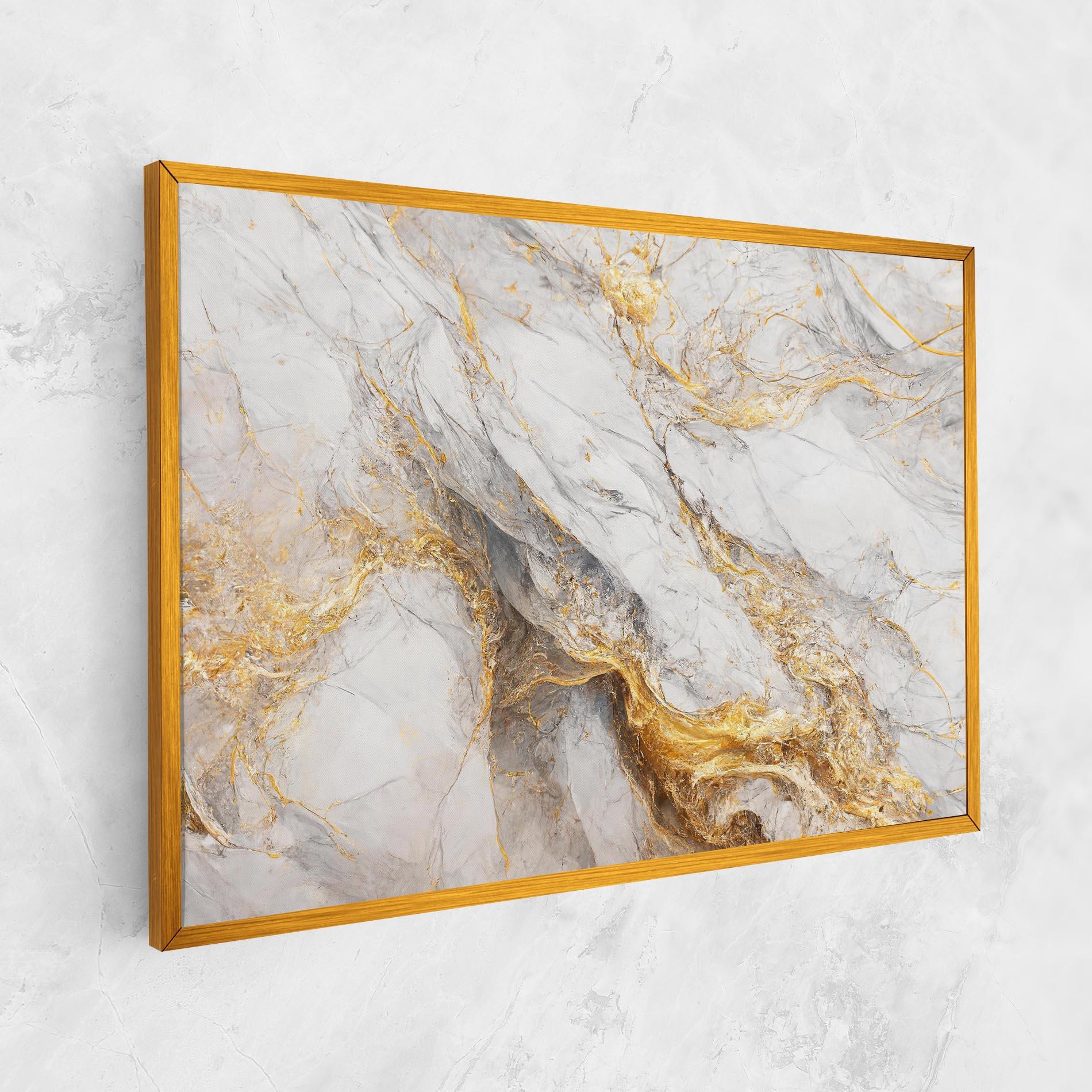 Tablou Canvas Gold Liquid Grey Marble mockup 1