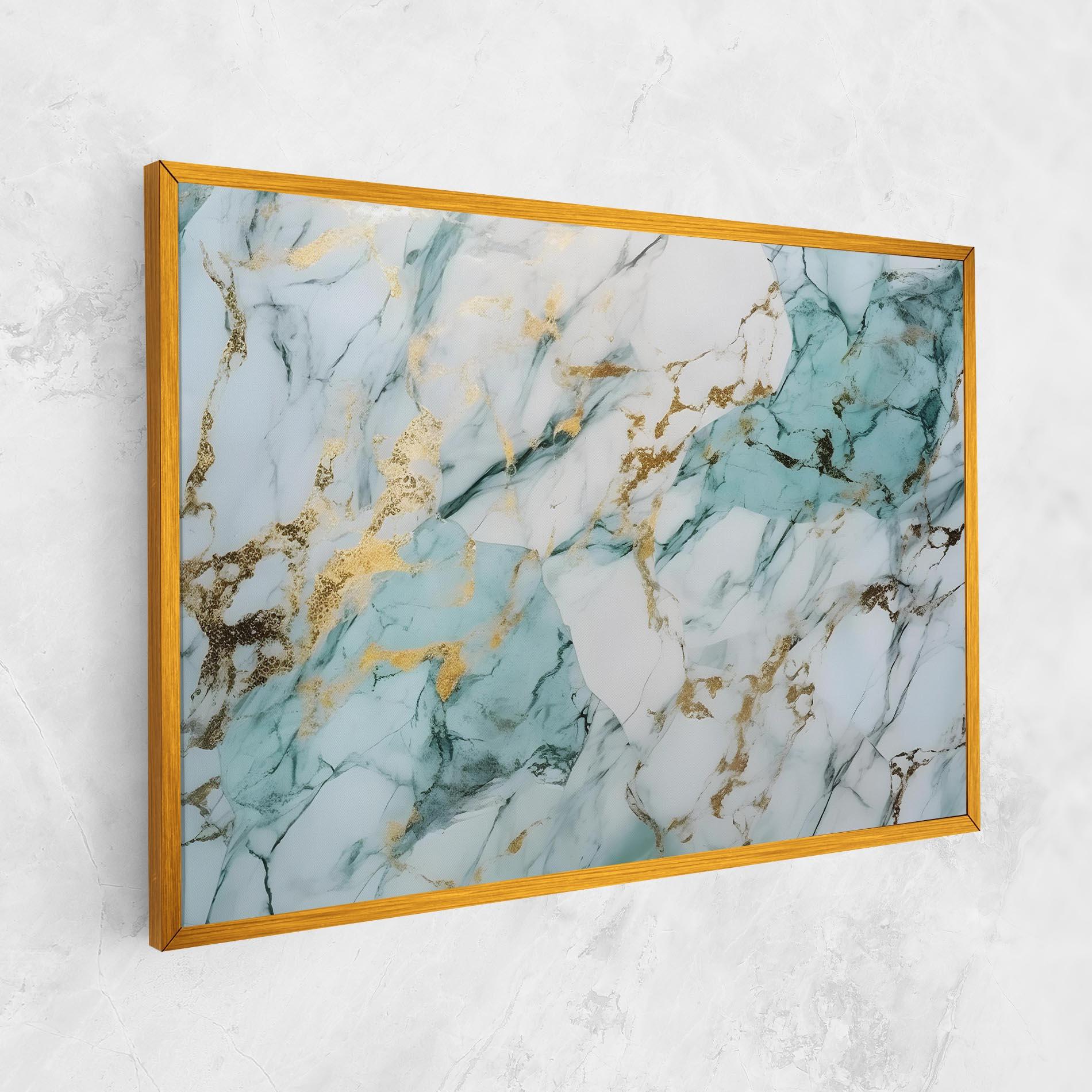 Tablou Canvas Light Green Gold Line mockup 1