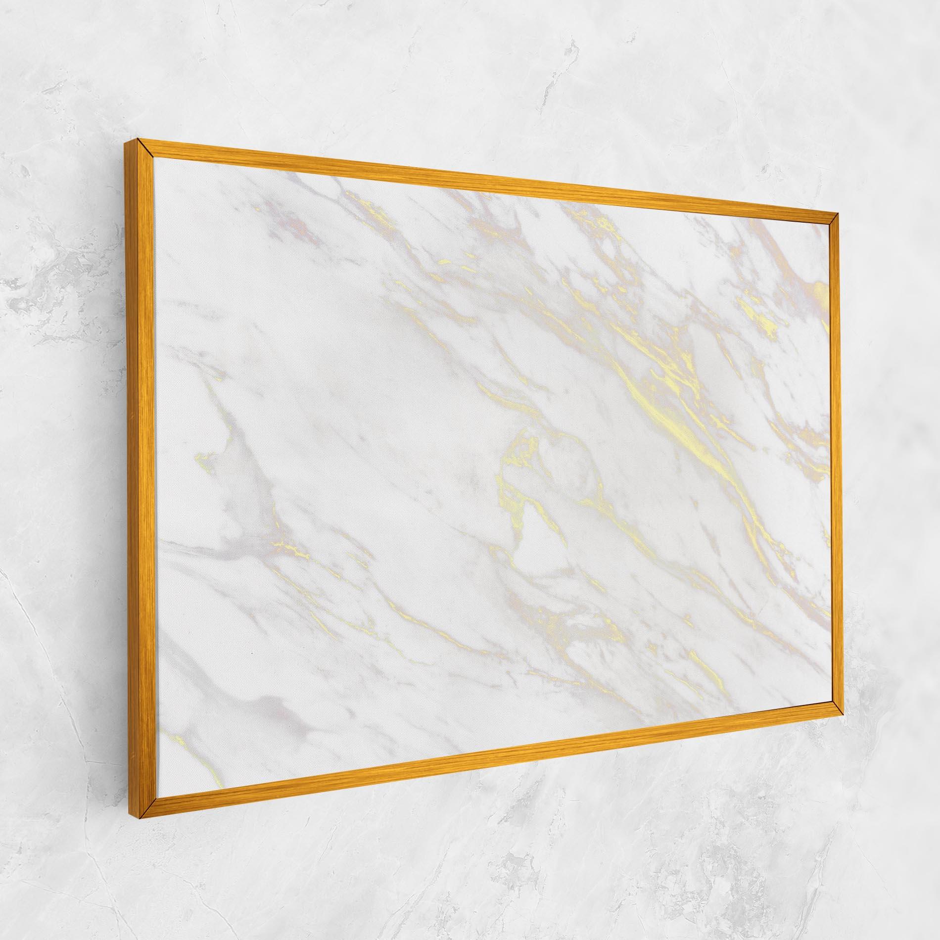 Tablou Canvas White Gold Lines mockup 1