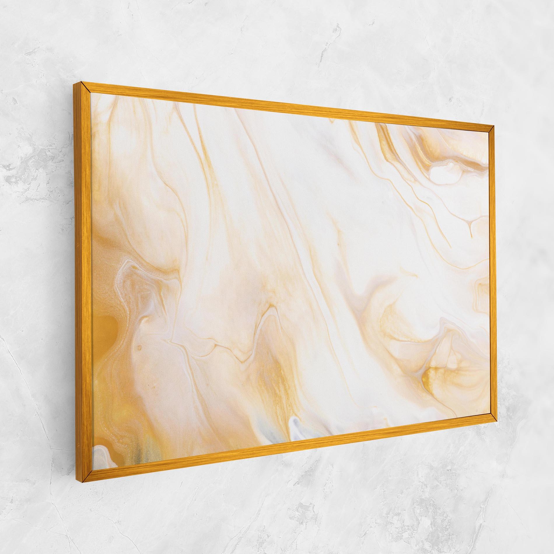 Tablou Canvas White Yellow Marble mockup 1