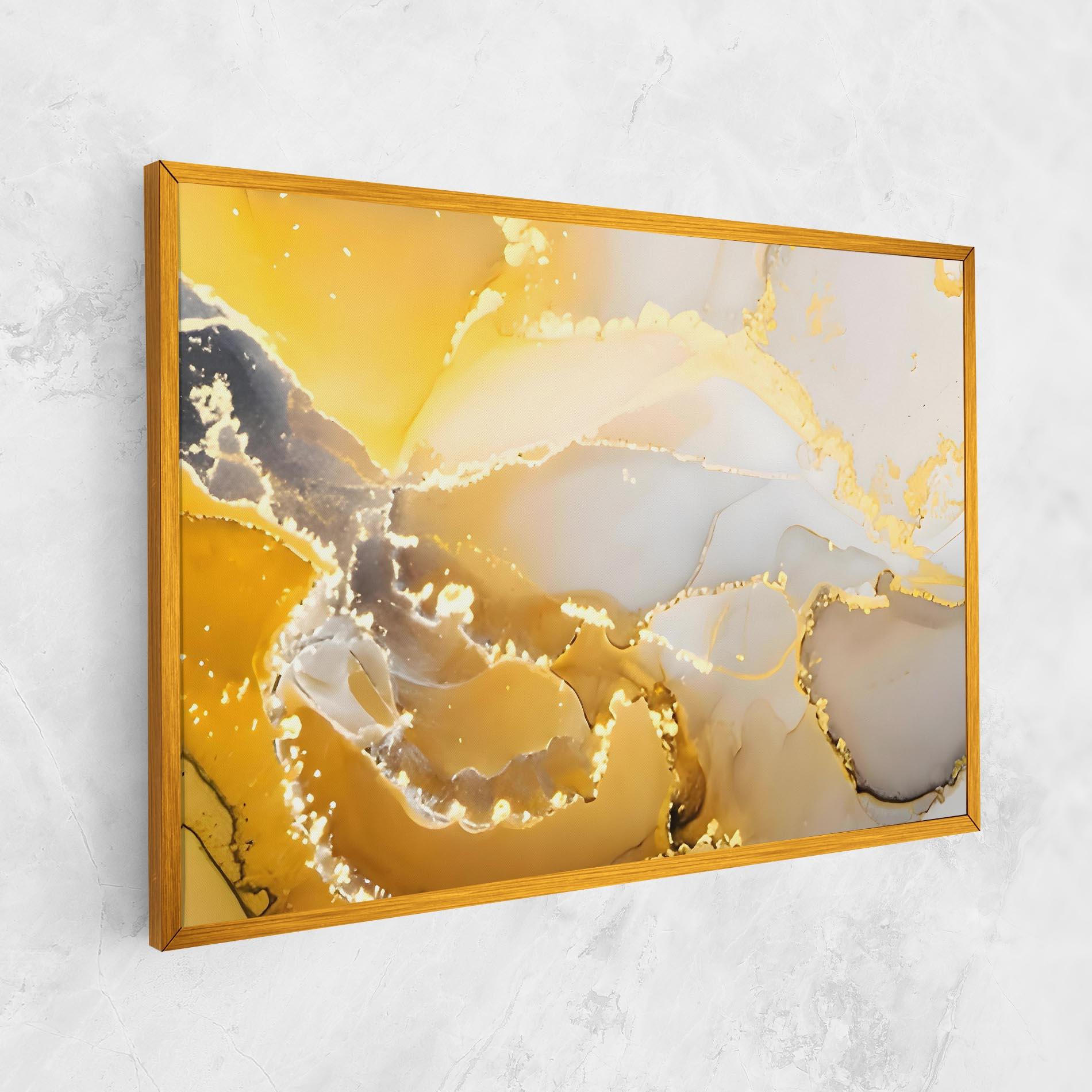 Tablou Canvas Yellow Grey Marble mockup 1