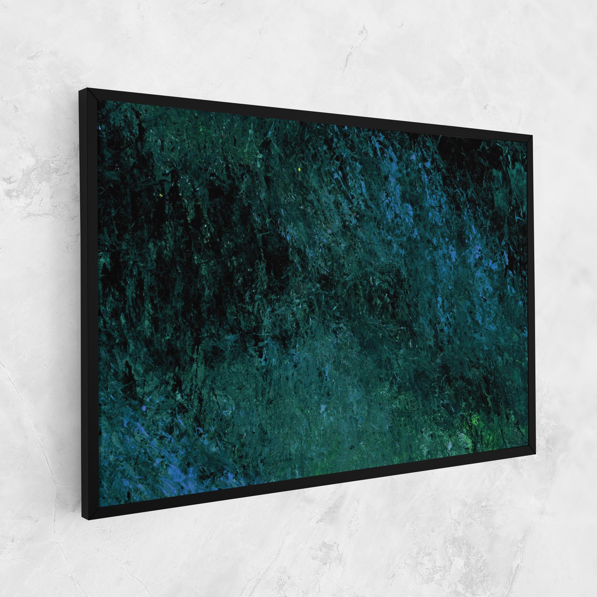 Tablou Canvas Dark Green Blue Painting mockup 1