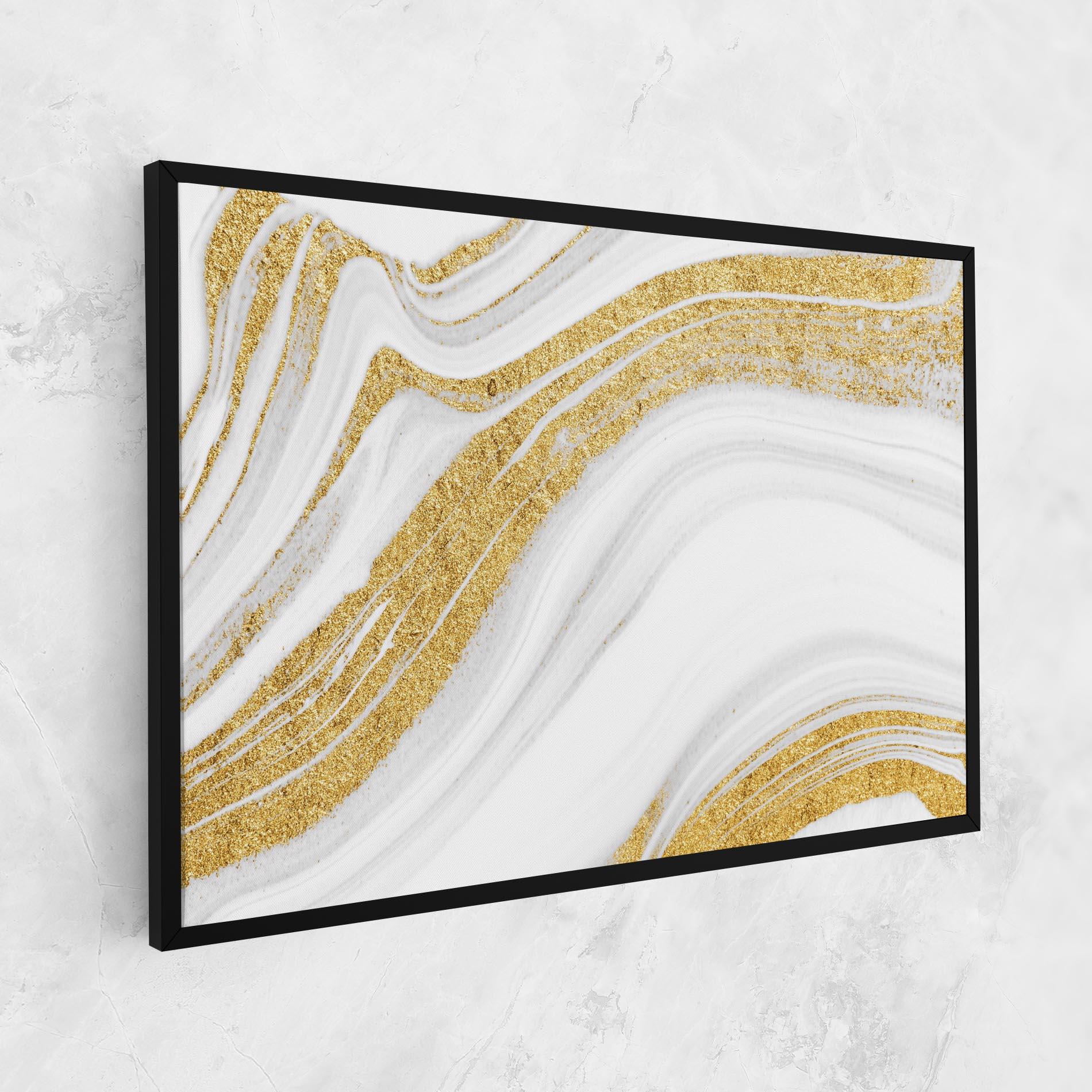 Tablou Canvas Gold Glitter Liquid mockup 1
