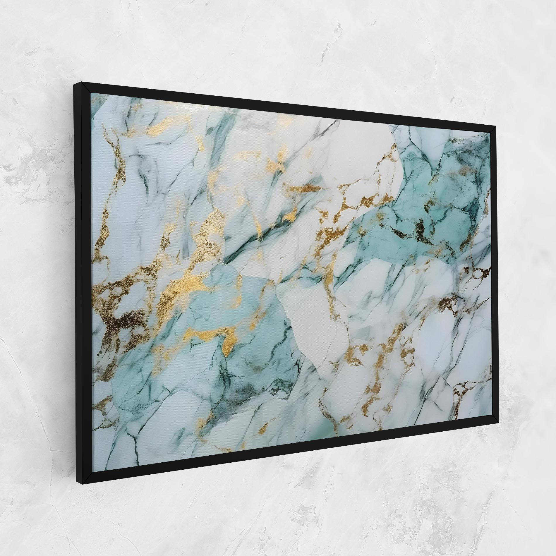 Tablou Canvas Light Green Gold Line mockup 1