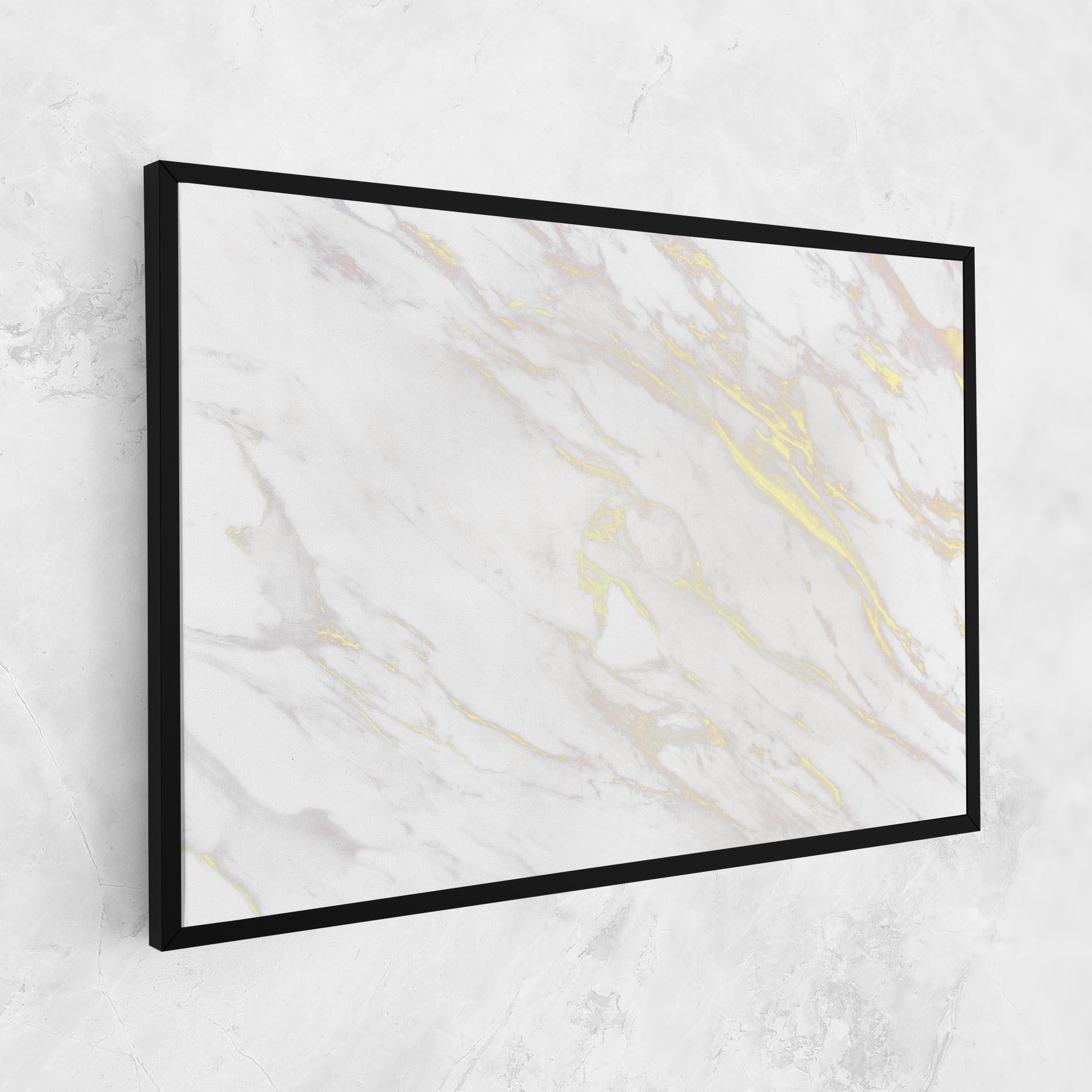 Tablou Canvas White Gold Lines mockup 1