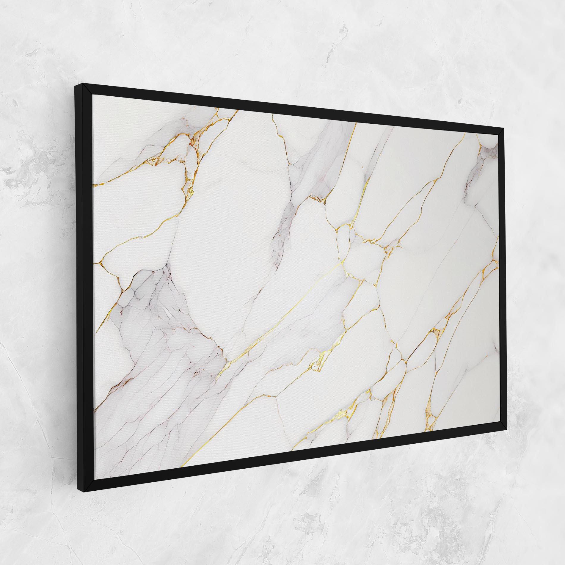 Tablou Canvas White Grey Golden Lines mockup 1