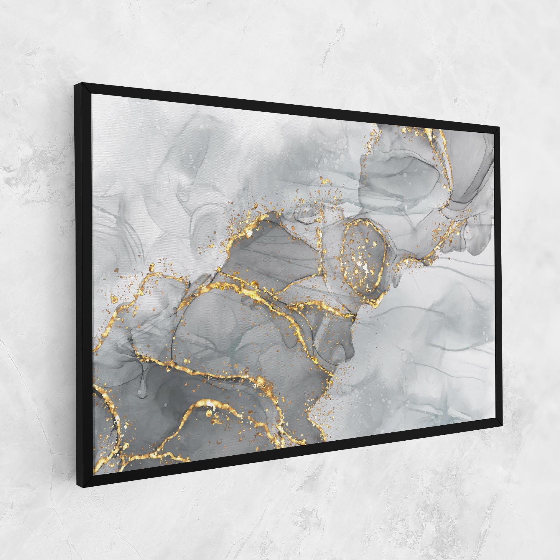 Tablou Canvas White Ink Marble mockup 1