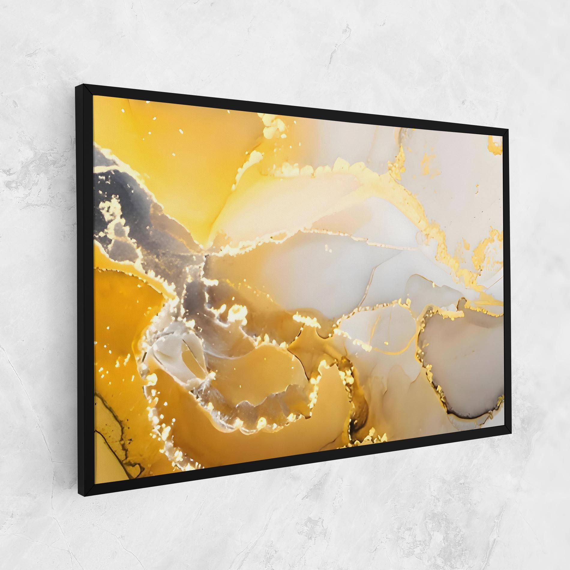 Tablou Canvas Yellow Grey Marble mockup 1