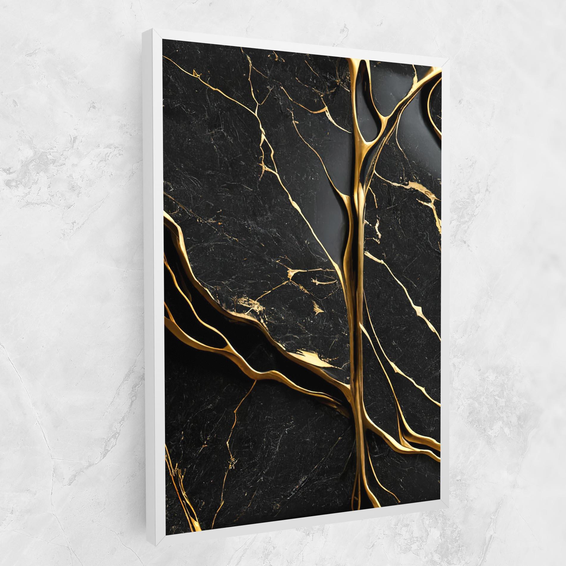 Tablou Canvas Black Square Marble mockup 1