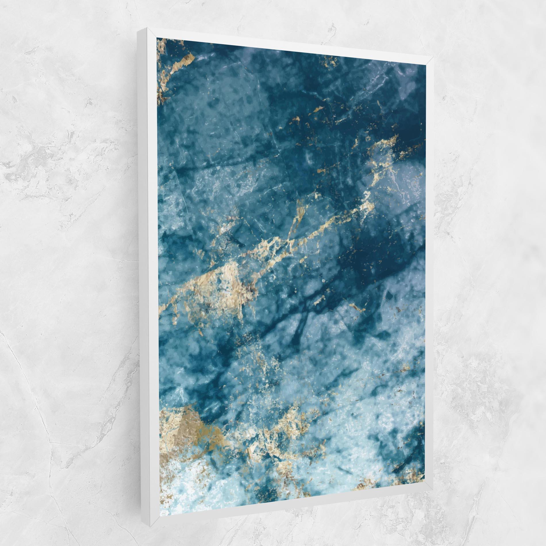 Tablou Canvas Blue Water Marble mockup 1