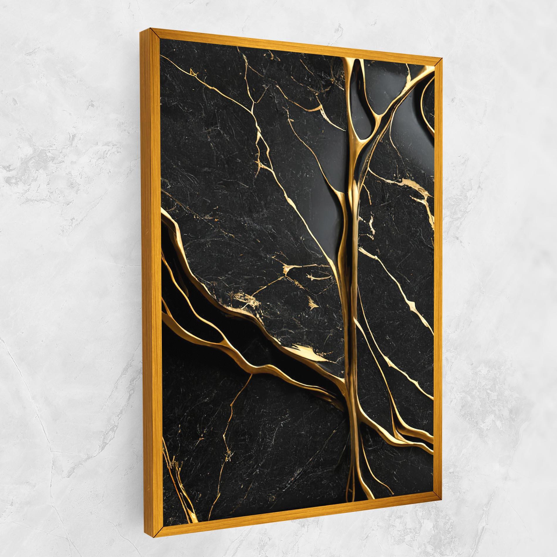 Tablou Canvas Black Square Marble mockup 1