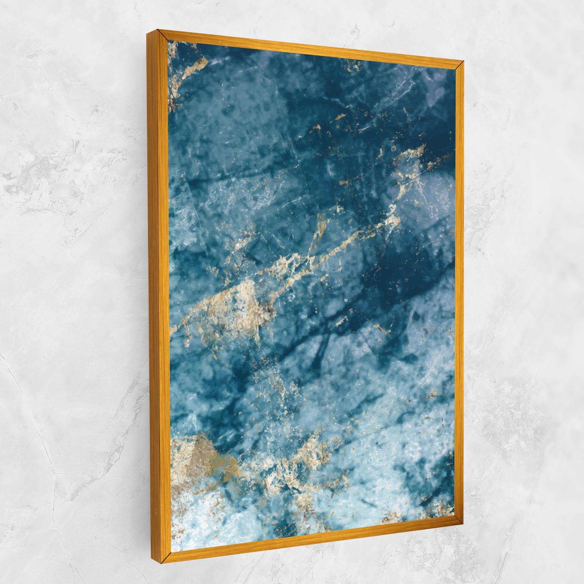 Tablou Canvas Blue Water Marble mockup 1