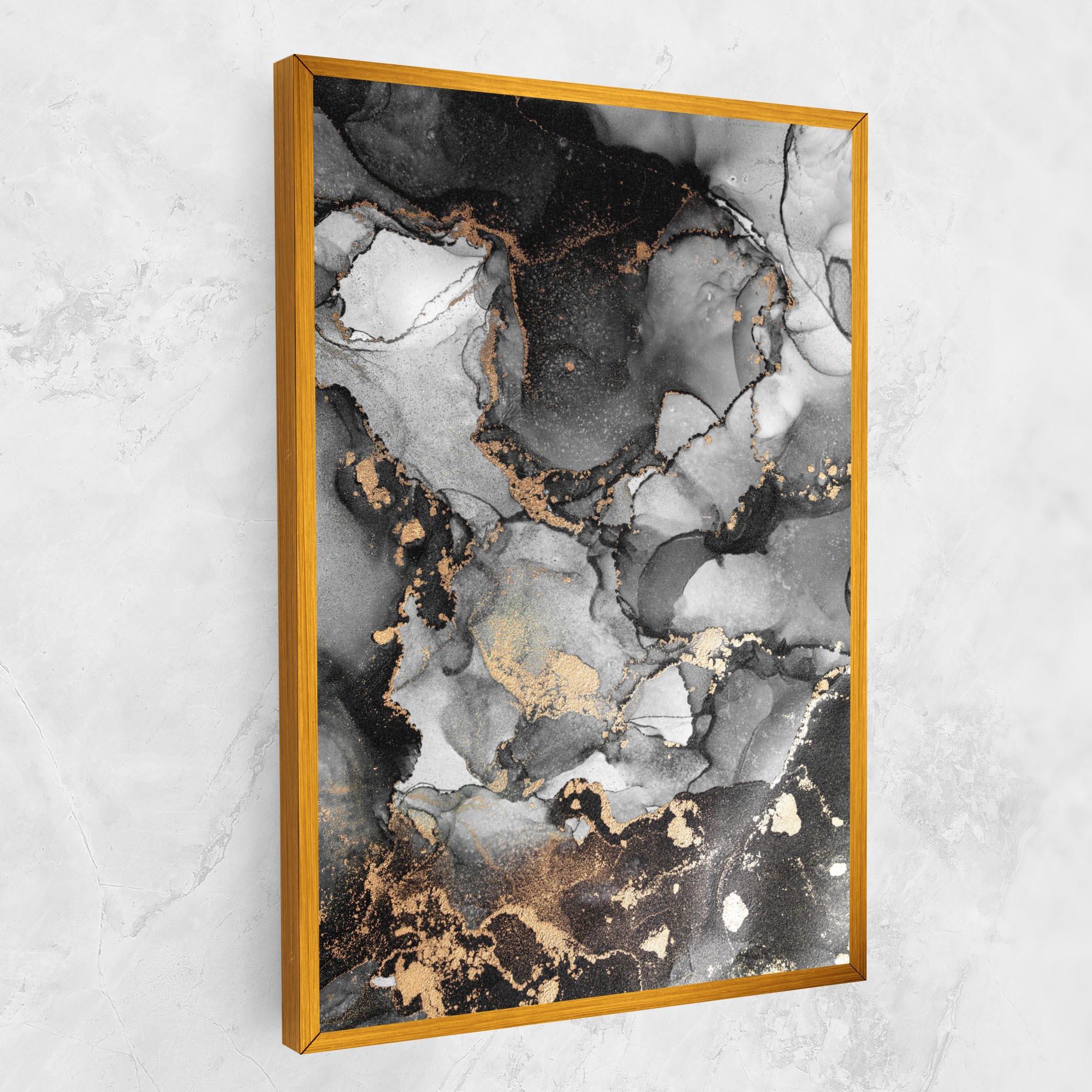 Tablou Canvas Grey Gold Marble mockup 1