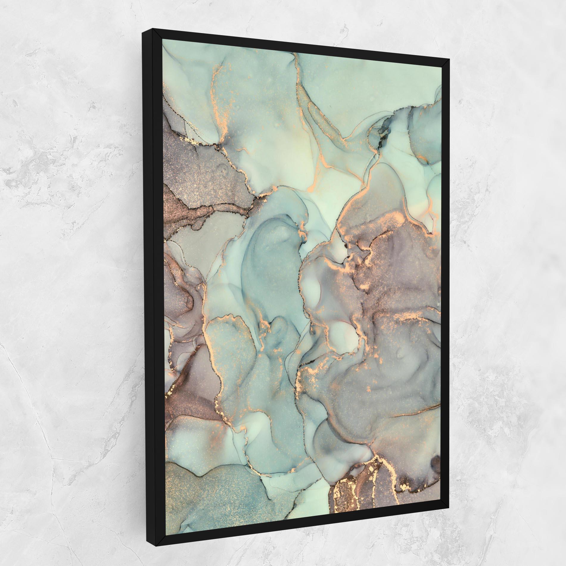 Tablou Canvas Abstract Turquoise Marble mockup 1