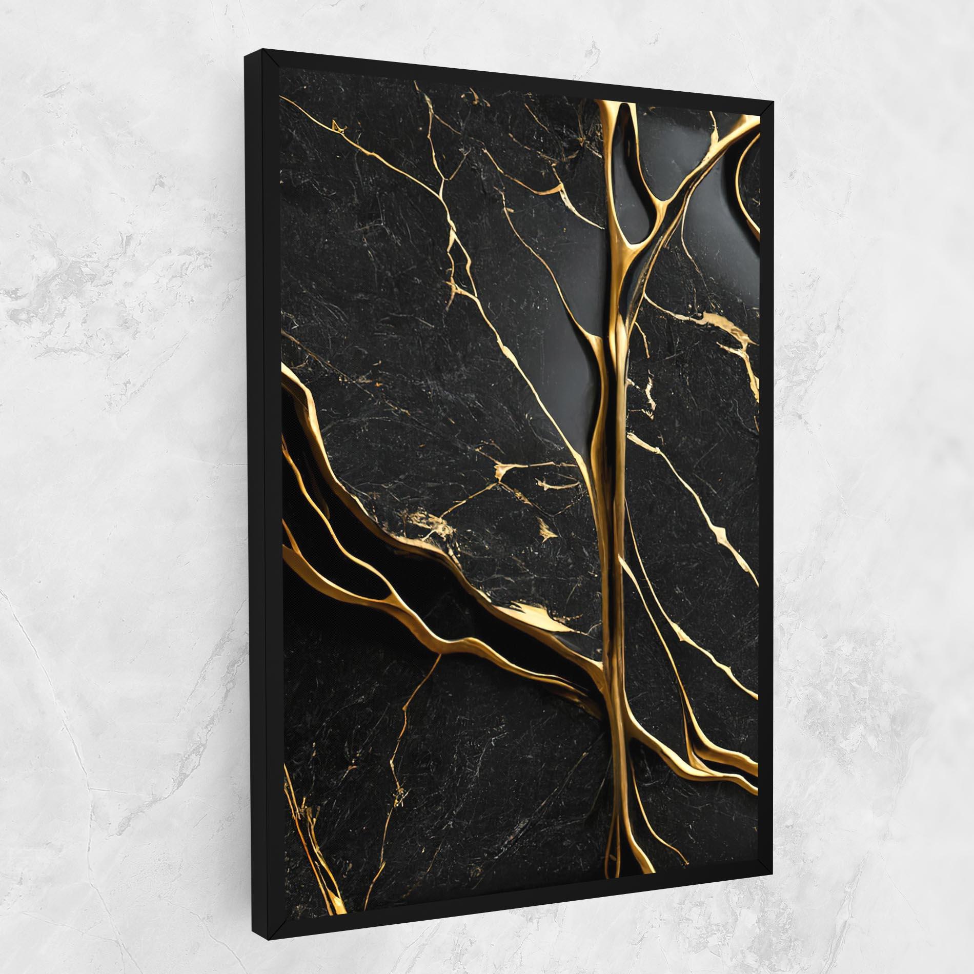 Tablou Canvas Black Square Marble mockup 1