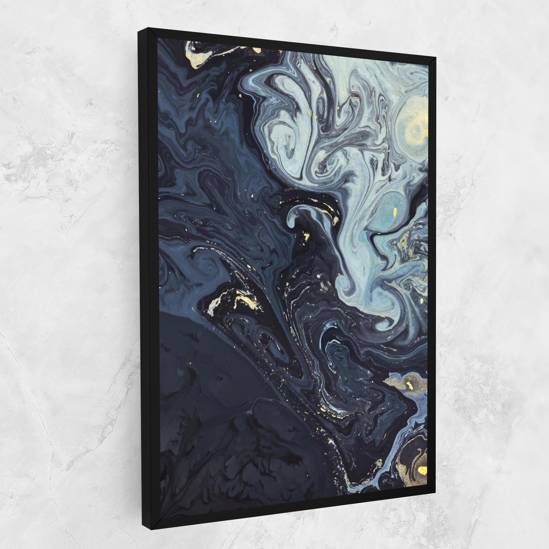 Tablou Canvas Dark Blue Painting mockup 1