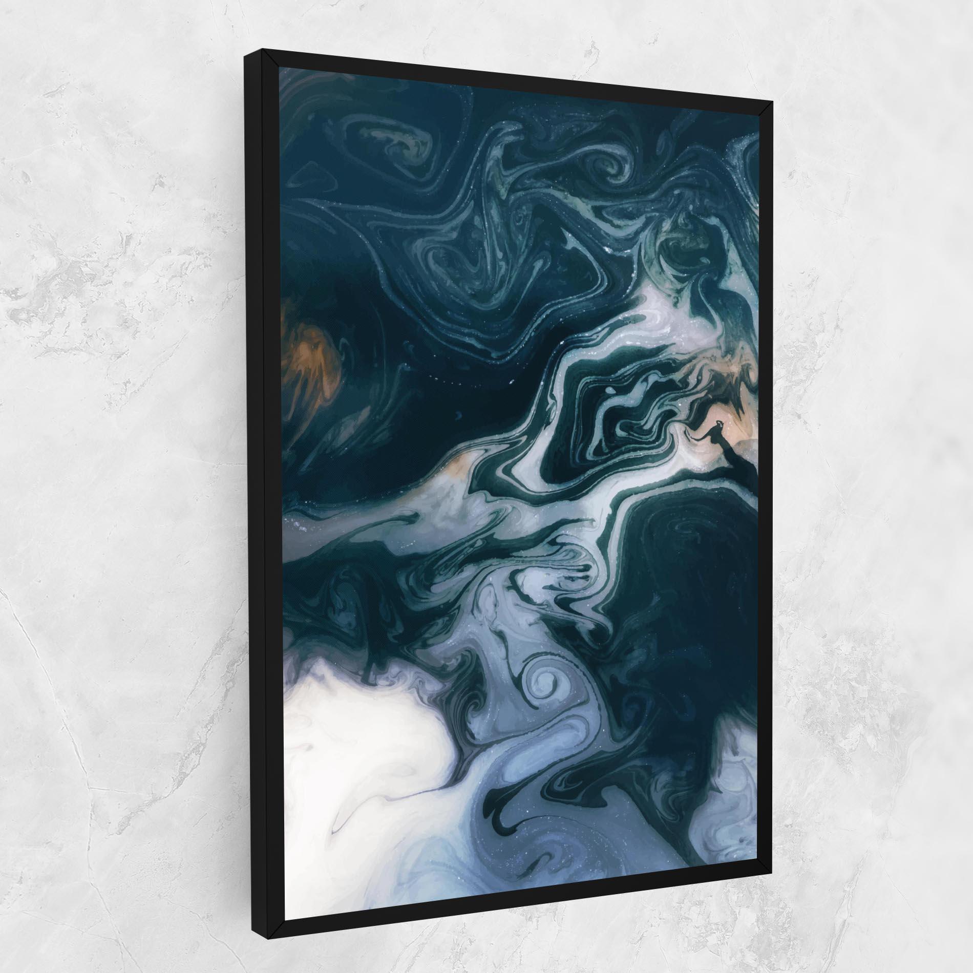 Tablou Canvas Dark Blue With White mockup 1