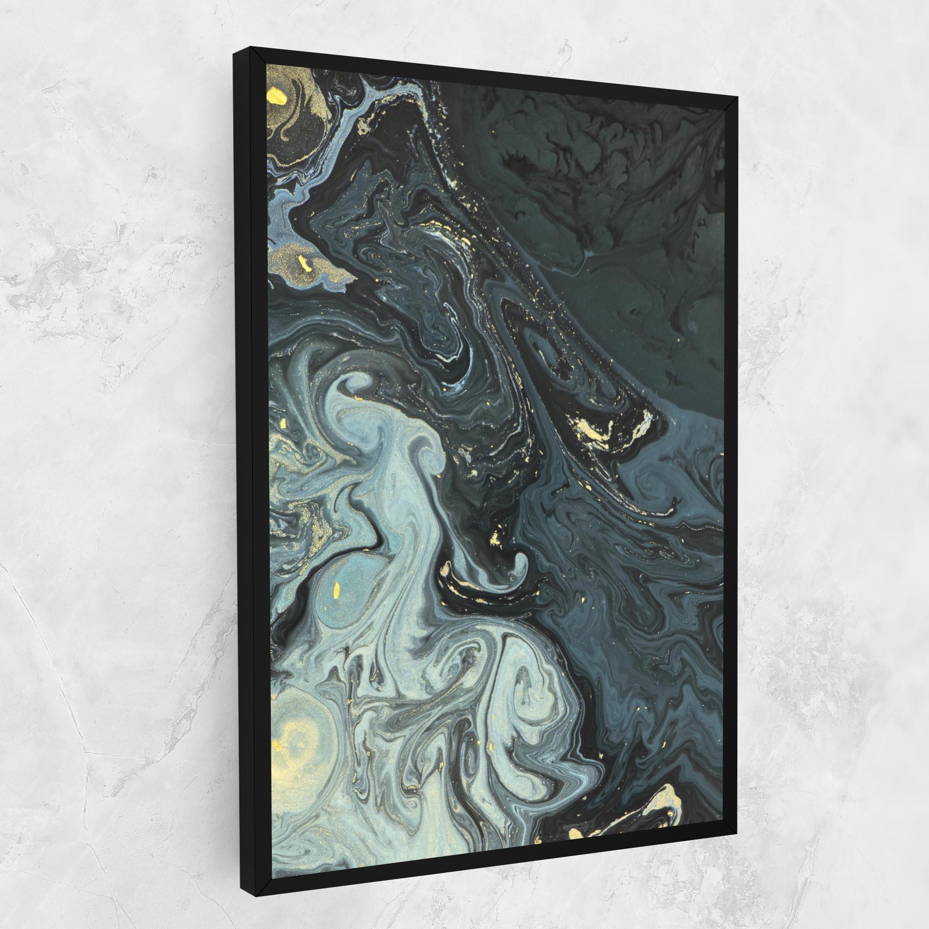 Tablou Canvas Dark Green Painting mockup 1