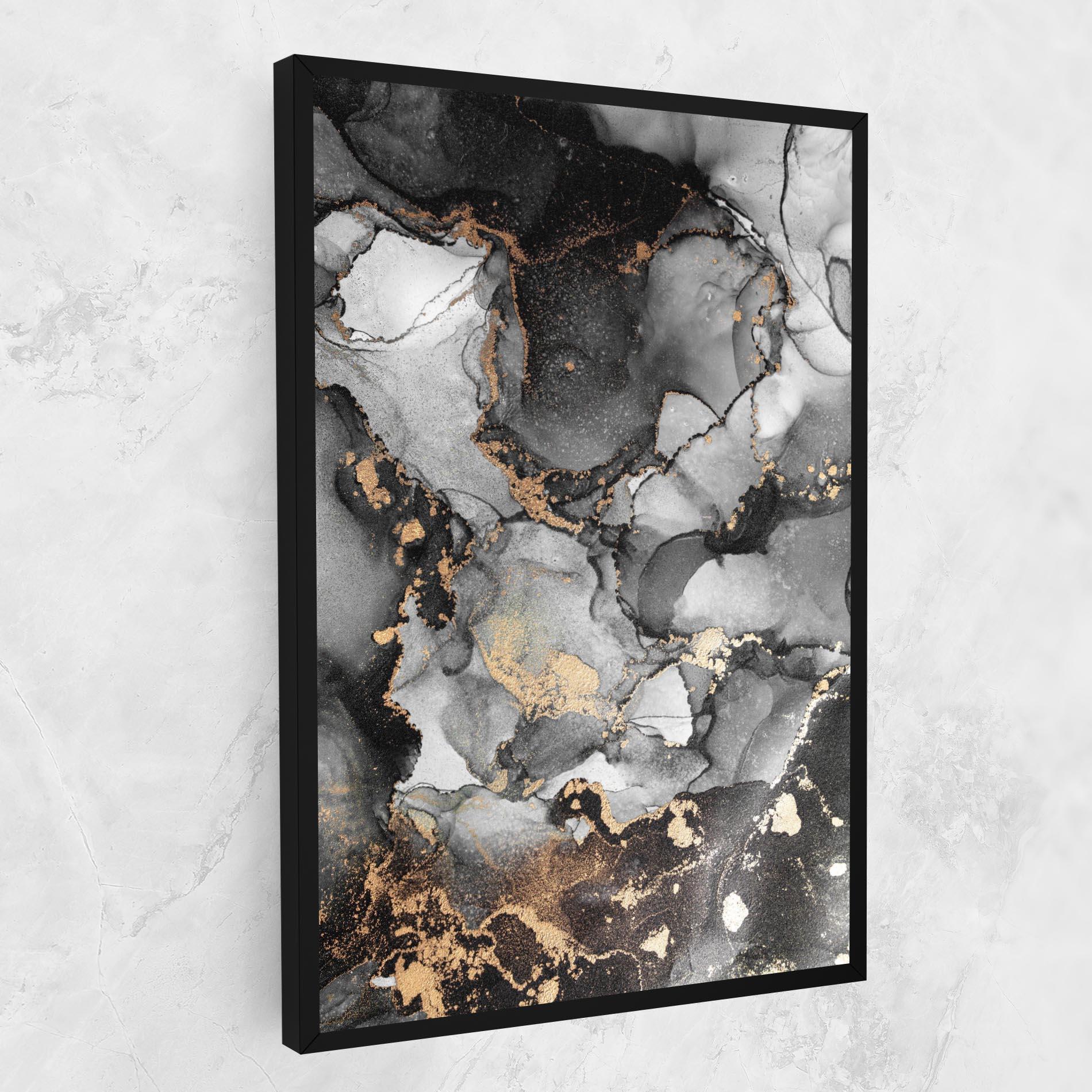 Tablou Canvas Grey Gold Marble mockup 1