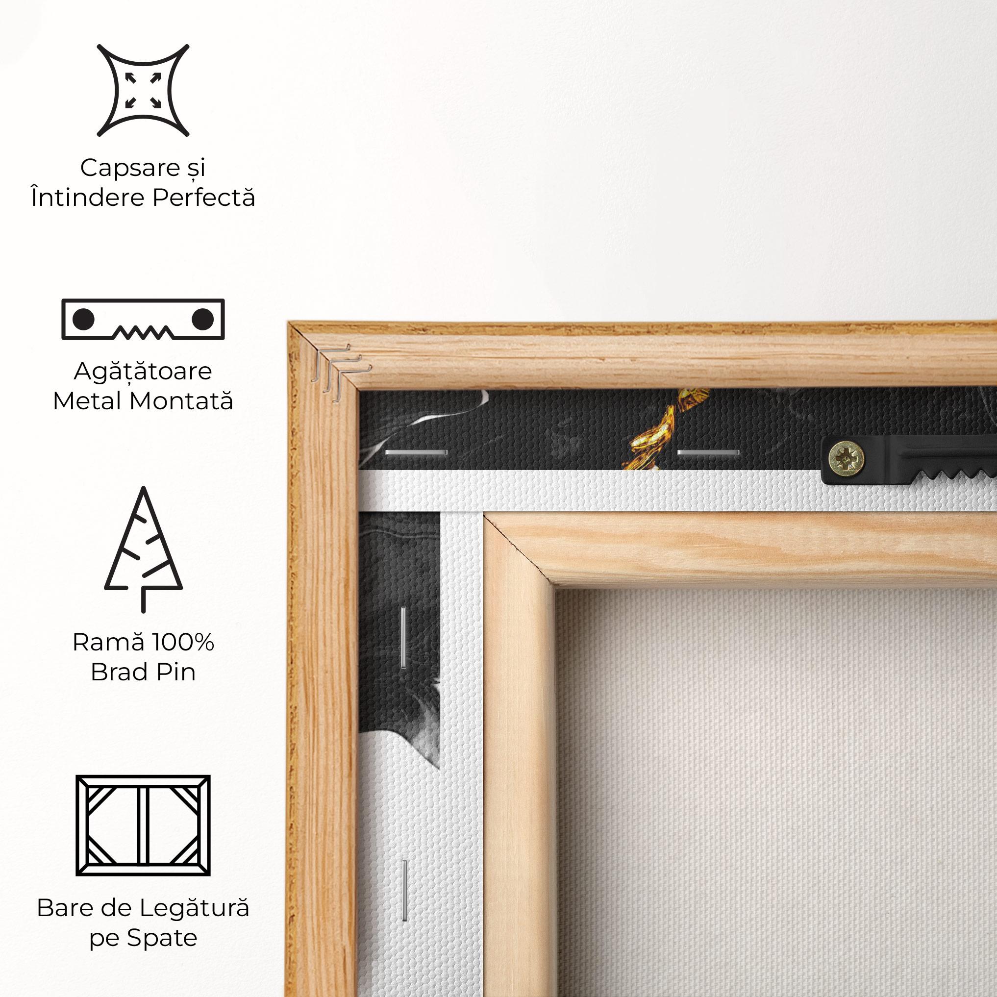 Tablou Canvas Abstract Black And Gold mockup 5