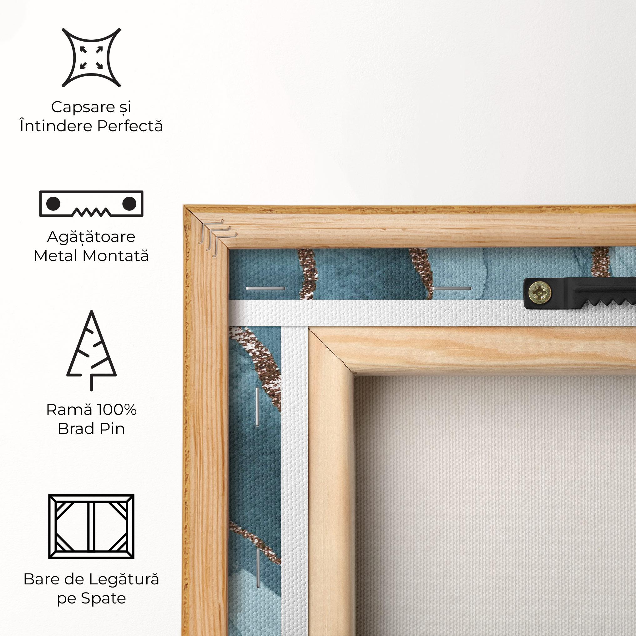 Tablou Canvas Blue Golden Glitter mockup 5