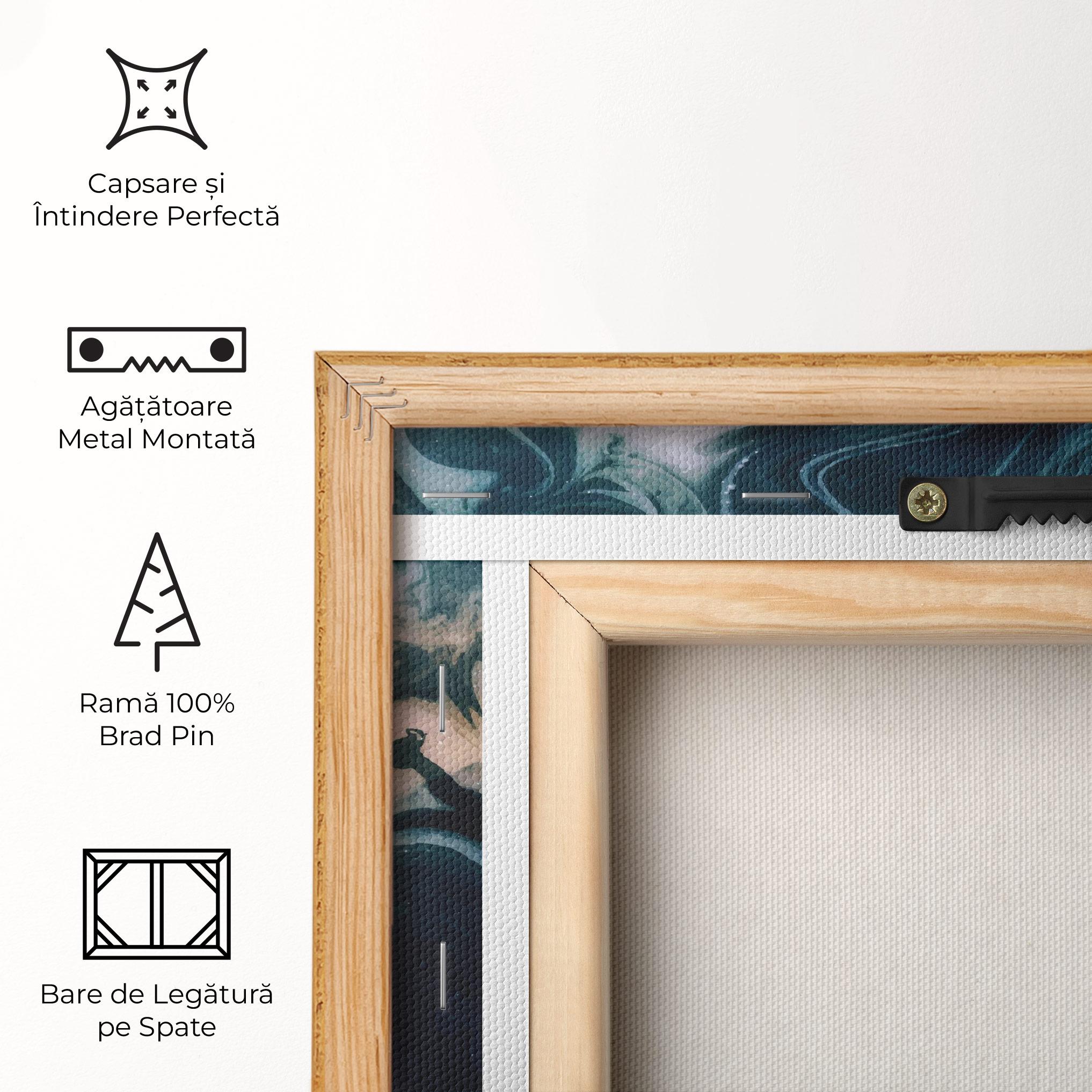 Tablou Canvas Dark Blue With White mockup 5