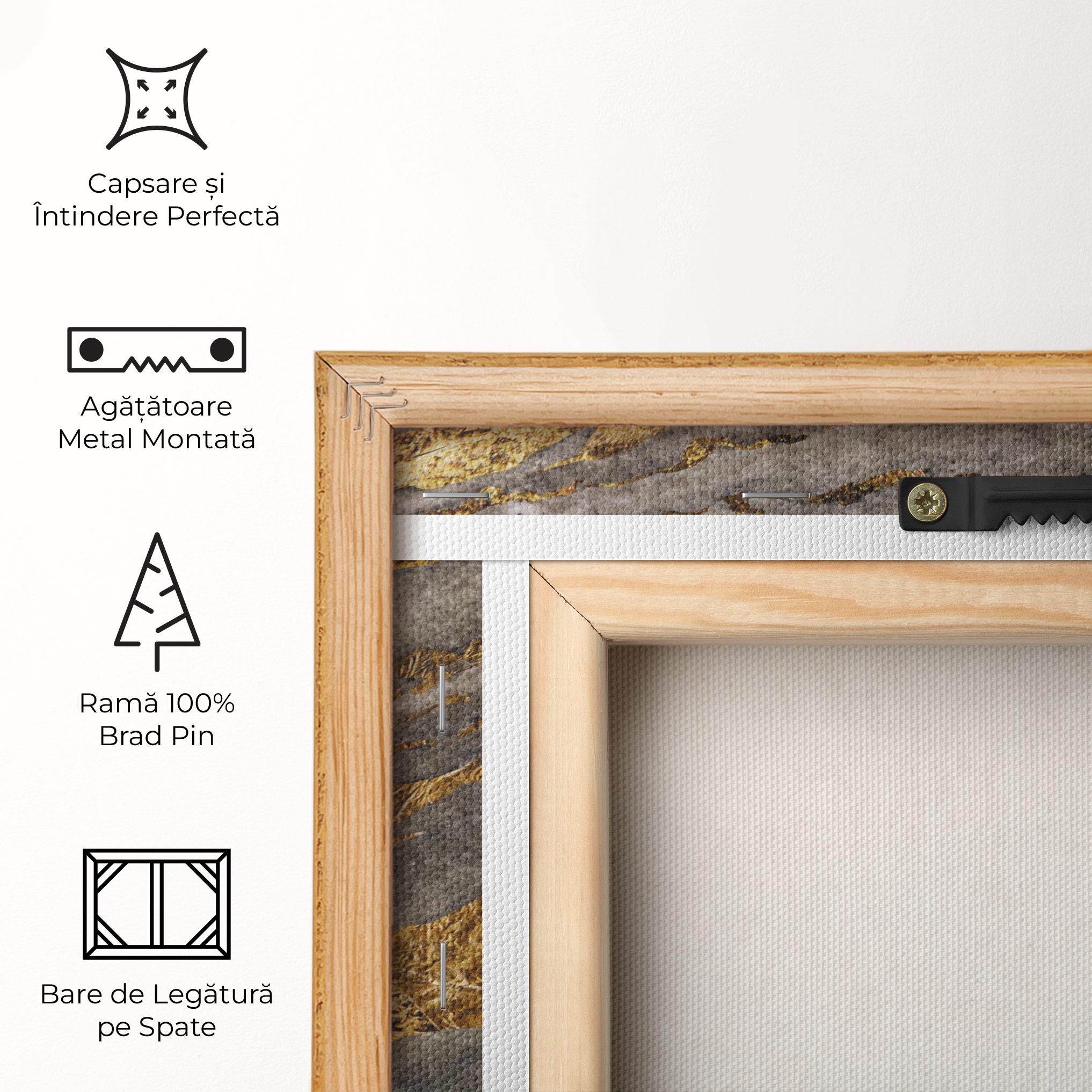 Tablou Canvas Dark Colden Grey mockup 5