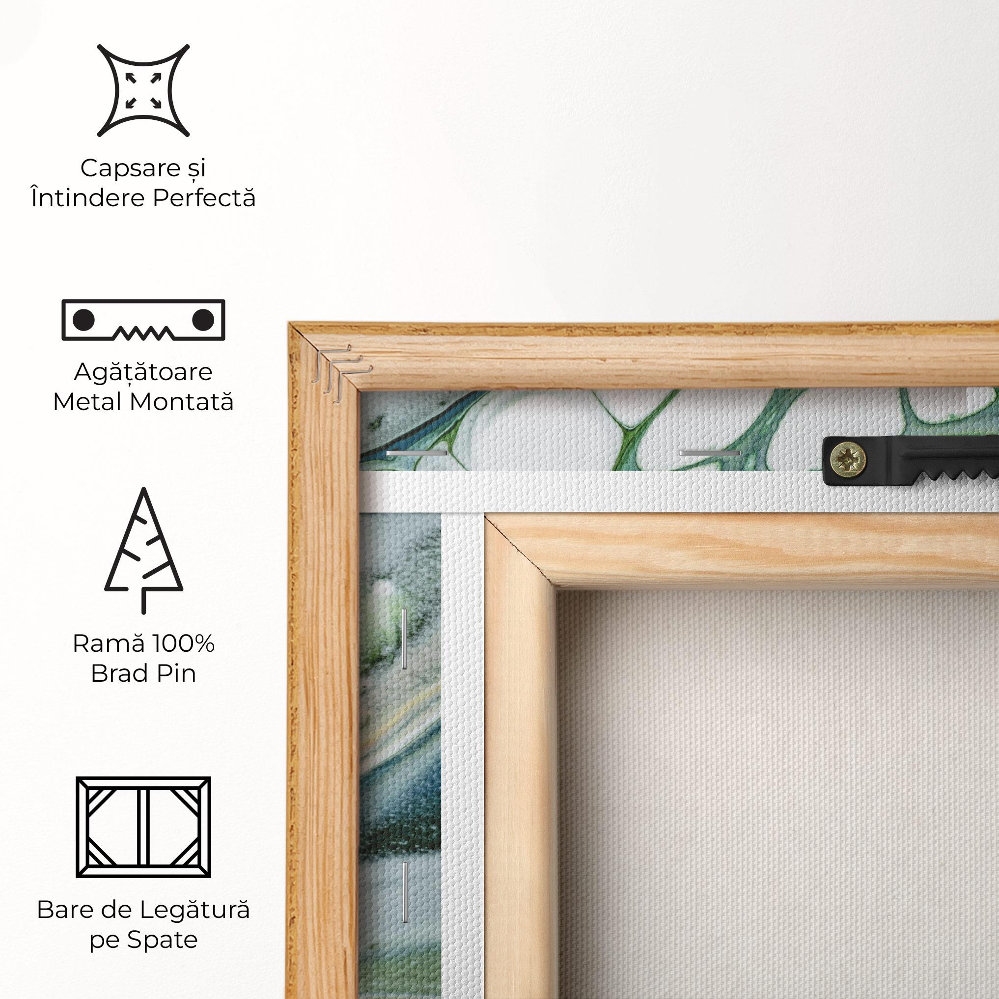 Tablou Canvas Dark Green Liquid mockup 5